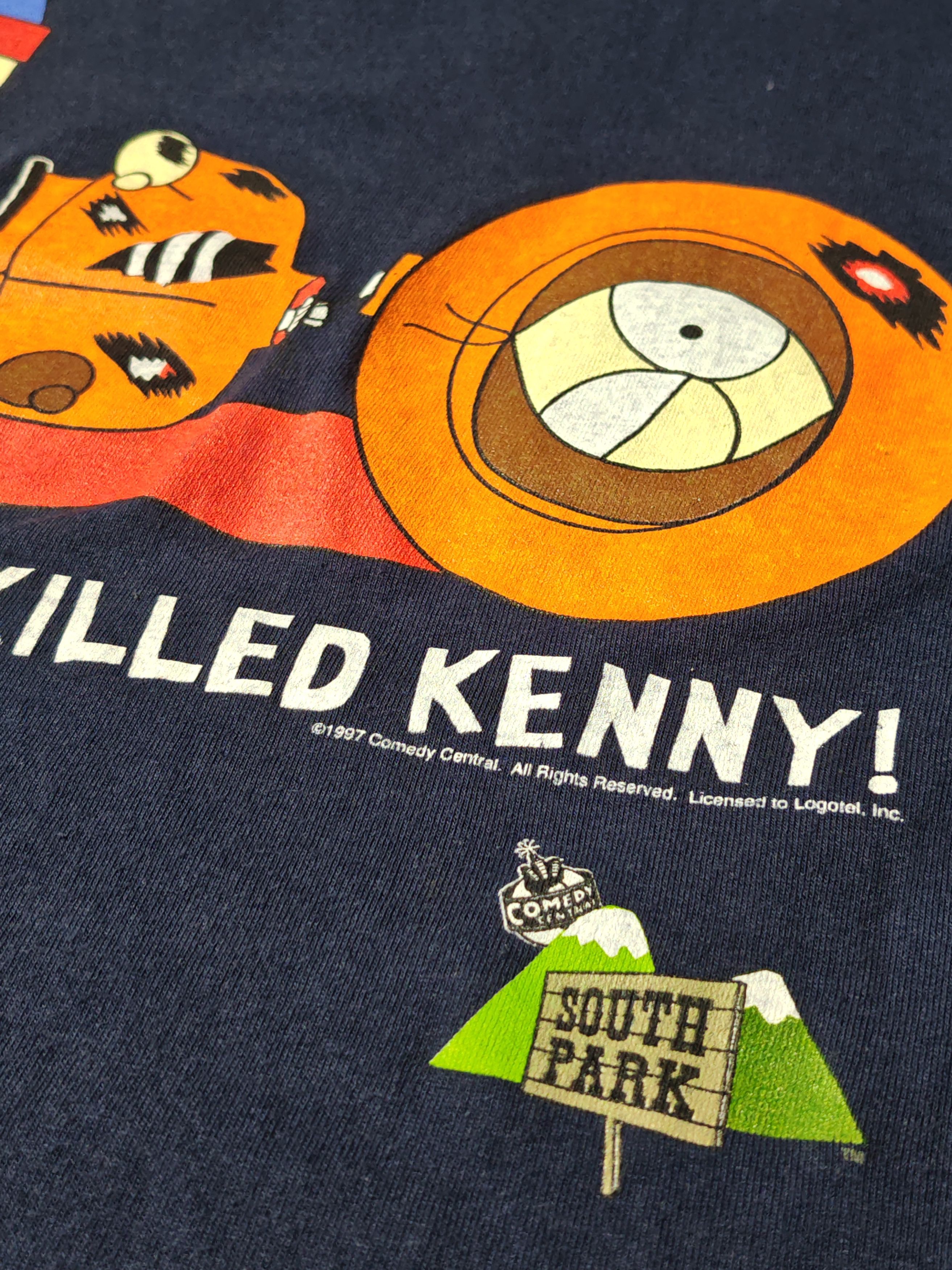 Vintage Vintage South Park 1997 OMG They Killed Kenny Tshirt Tultex Size US L / EU 52-54 / 3 - 4 Thumbnail