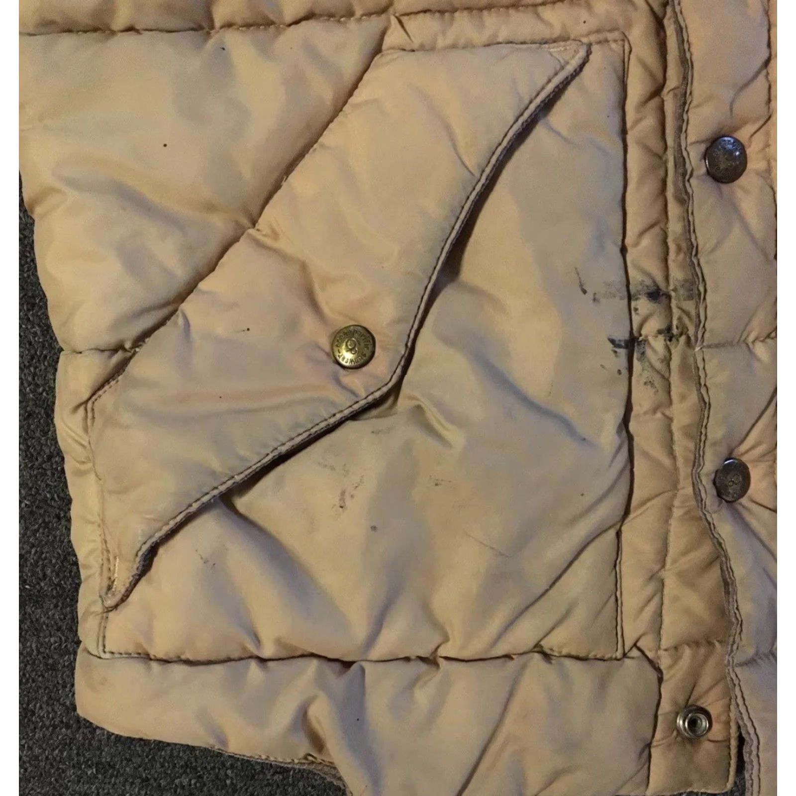 Quiksilver VINTAGE Ocean Pacific OP Faded Distressed Corduroy Puffer Vest XS Beach Surf Skate Grunge - Quiksilver OP 80s Vintage Jacket Mens XS Brown Size US XS / EU 42 / 0 - 5 Thumbnail