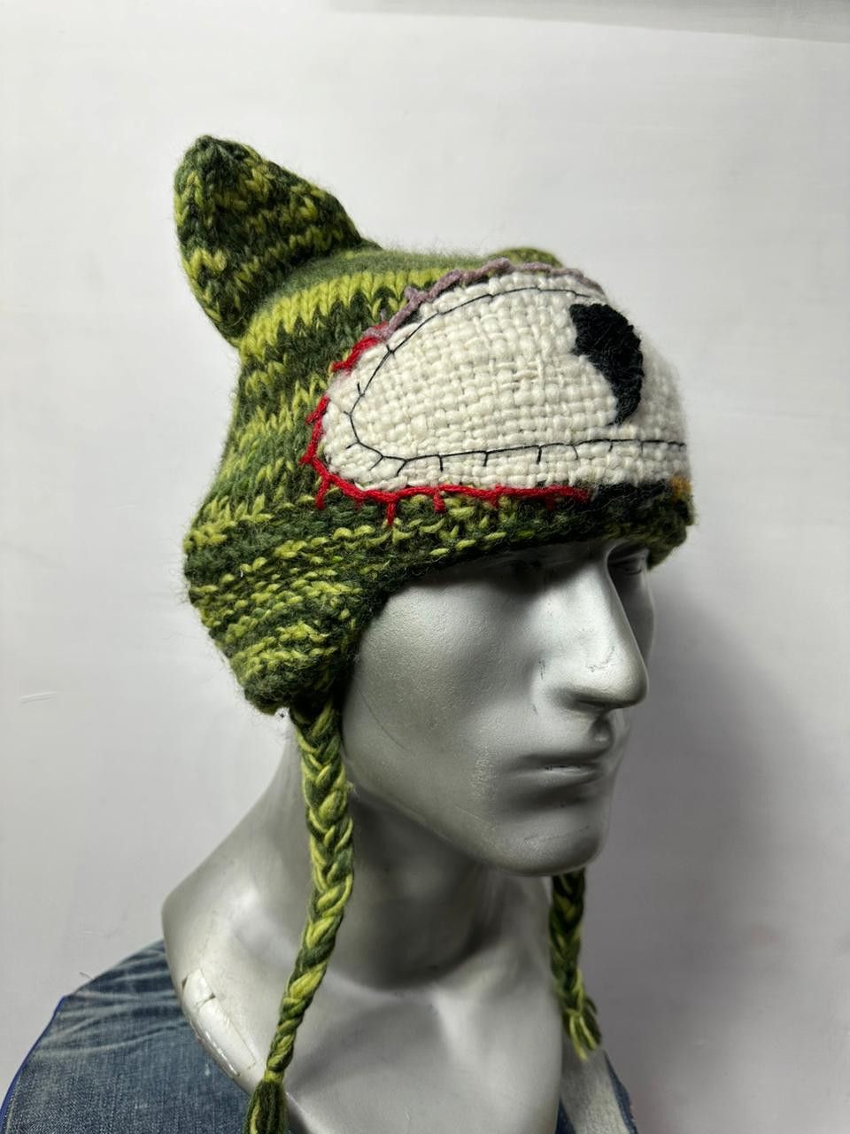 Handmade 🔥 Custom Made Eyed Horn Devil Beanie Hats Size ONE SIZE - 4 Thumbnail