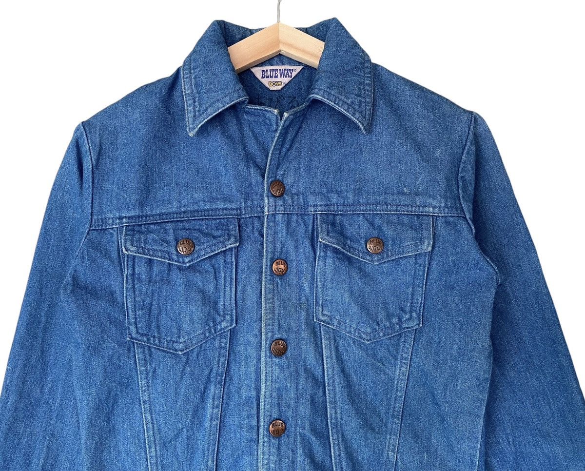 Vintage Vintage BLUE WAY Boys Denim Jacket Button Size US XXS / EU 40 - 5 Thumbnail