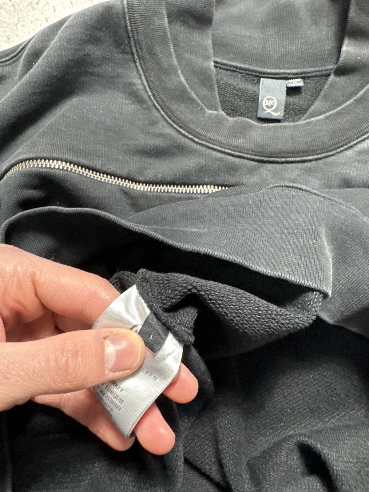 Alexander McQueen Alexander Mcqueen MCQ Full Zip Black Sweatshirt Size L Size US L / EU 52-54 / 3 - 9 Thumbnail