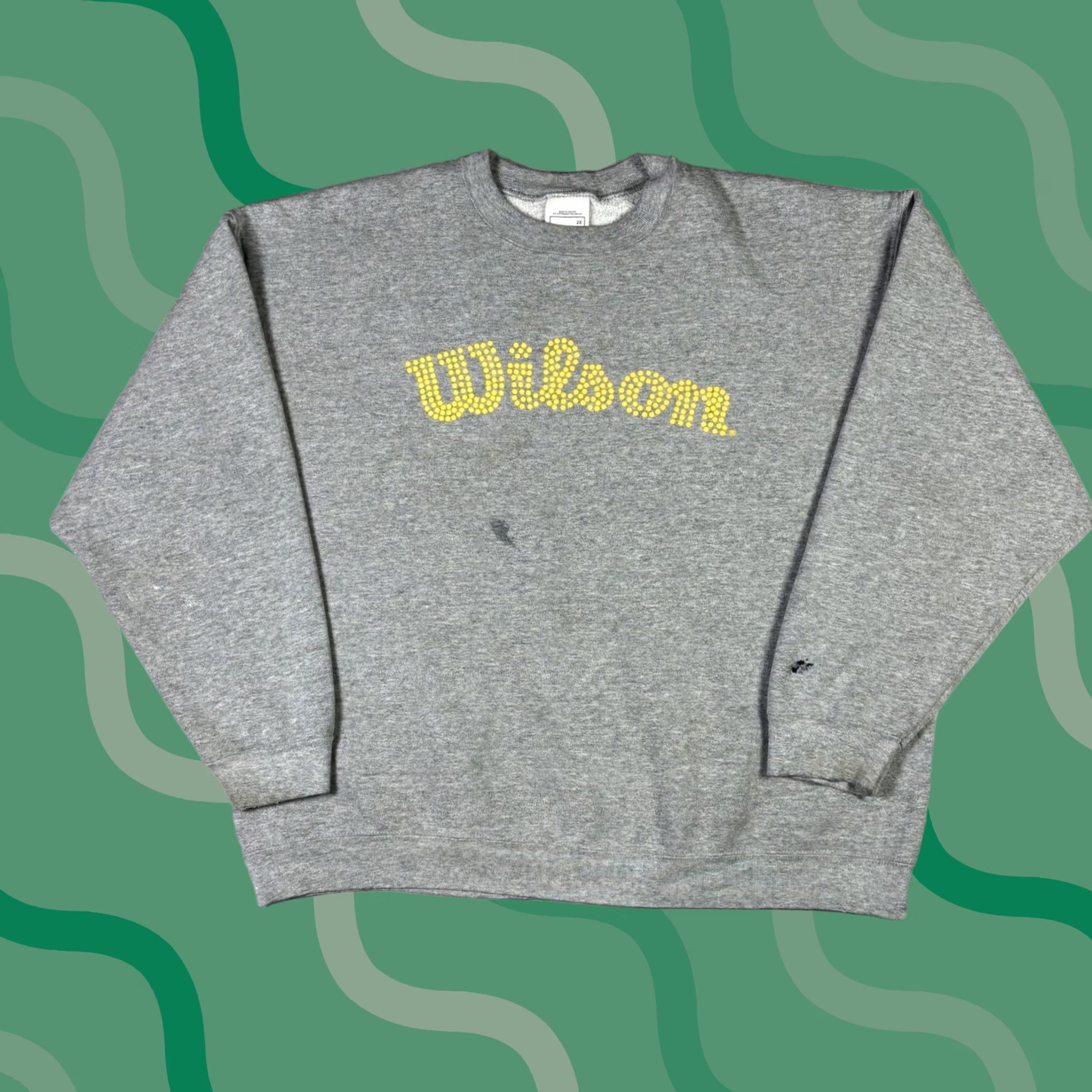 Wilson VINTAGE 90s Wilson Sweatshirt Crewneck Pullover Adult 2XL Gray Cotton Fleece Logo Graphic Print Muscles Mens Size US XXL / EU 58 / 5 - 1 Thumbnail