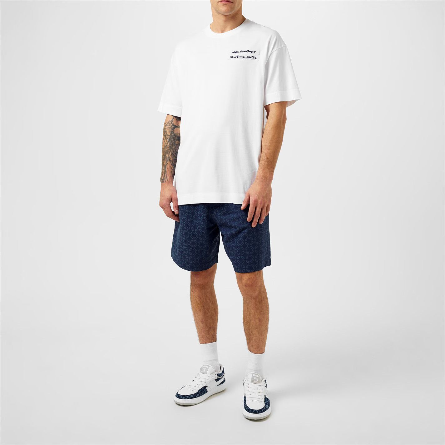 Givenchy o1g2r1mq0426 Monogram Shorts in Blue Size US 32 / EU 48 - 5 Thumbnail