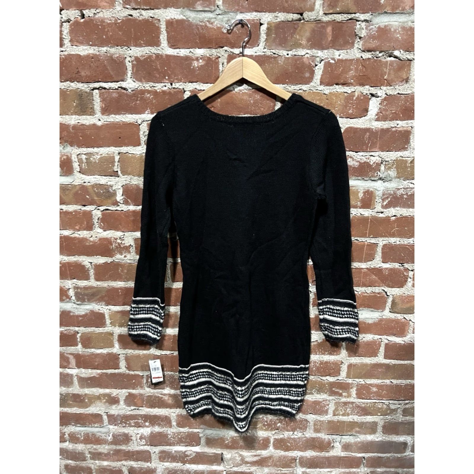 Vintage BCX Womens Black Long Sleeve Knit Shirt Dress XL NWT Long Sleeve Shirt Dress Women Size XL / US 12-14 / IT 48-50 - 2 Thumbnail