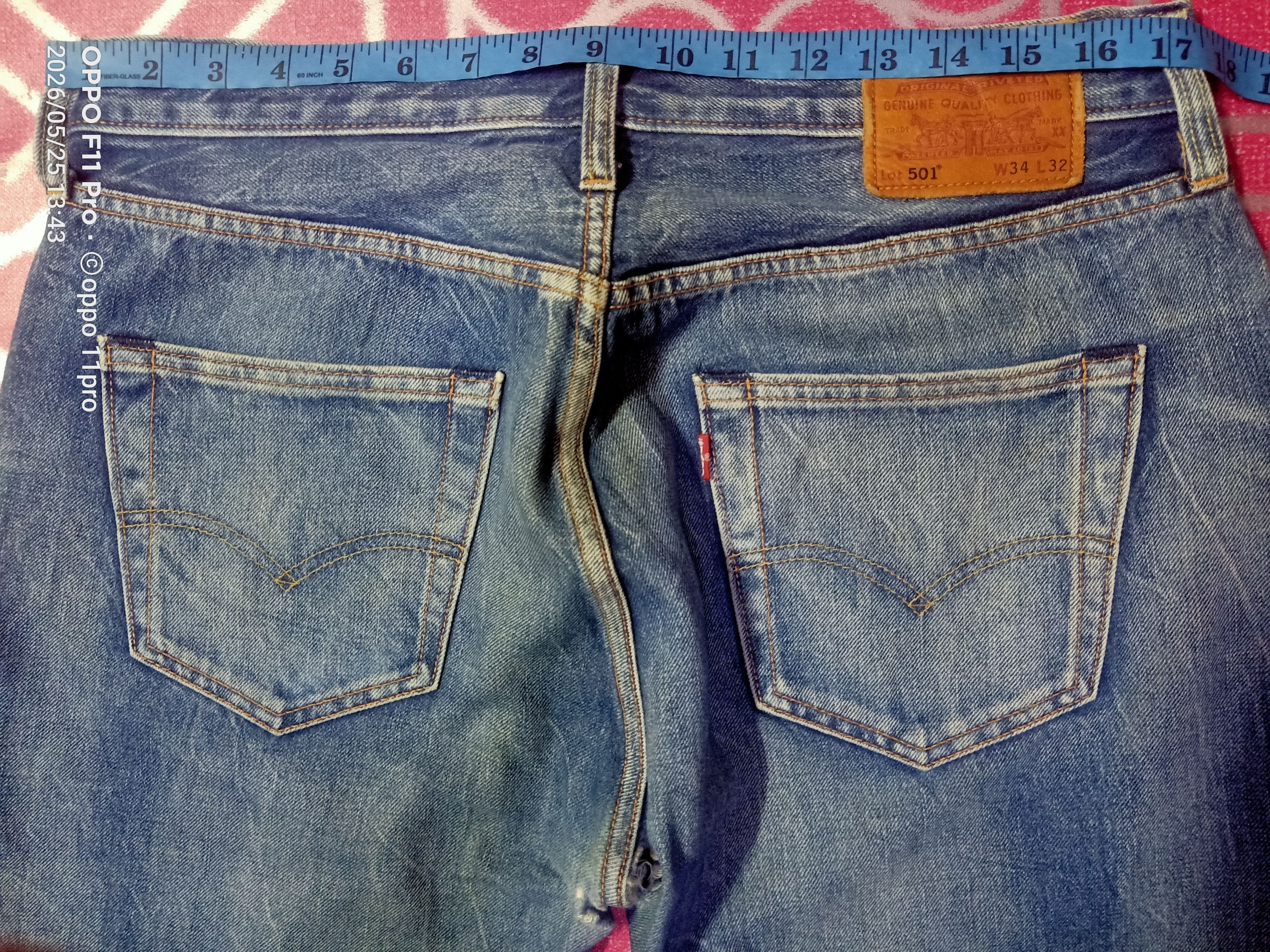 Levi's Vintage Clothing 💥 Vintage Levi's 501 (LVC) Distressdenim Men Redselved 💥 Size US 34 / EU 50 - 7 Thumbnail
