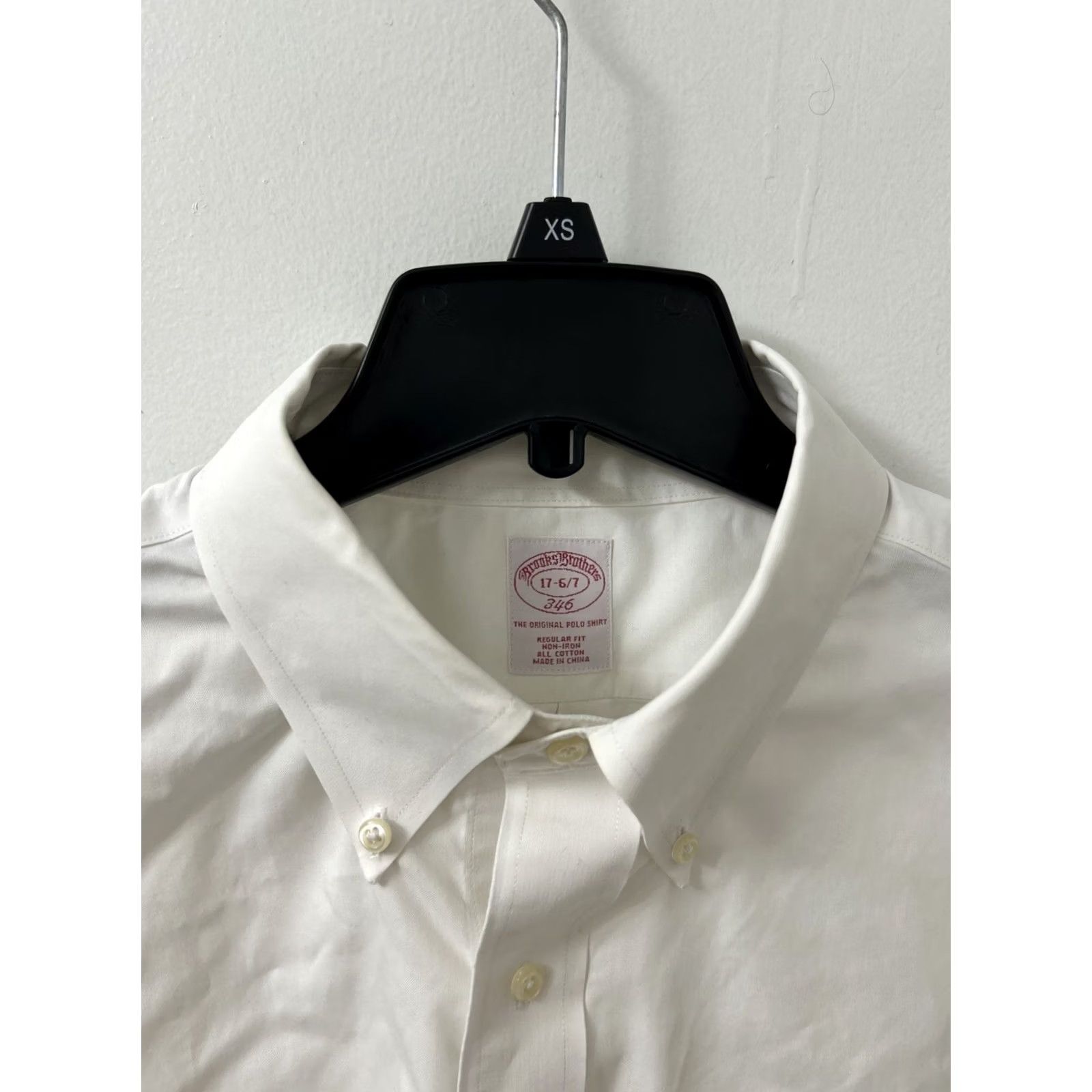 Brooks Brothers Brooks Brothers Original Polo Shirt Mens 17 White Non Iron Button Up L/S Shirt Dress Shirt Regular 100% Cotton Size US XL / EU 56 / 4 - 7 Thumbnail