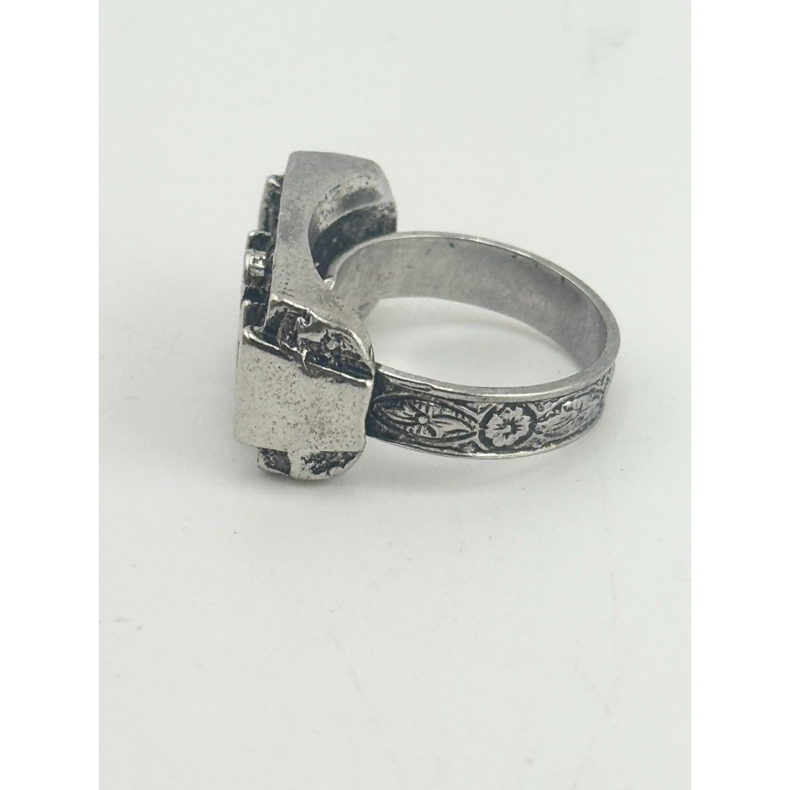 Vintage Vintage adjustable silver tone ring Size ONE SIZE - 3 Thumbnail