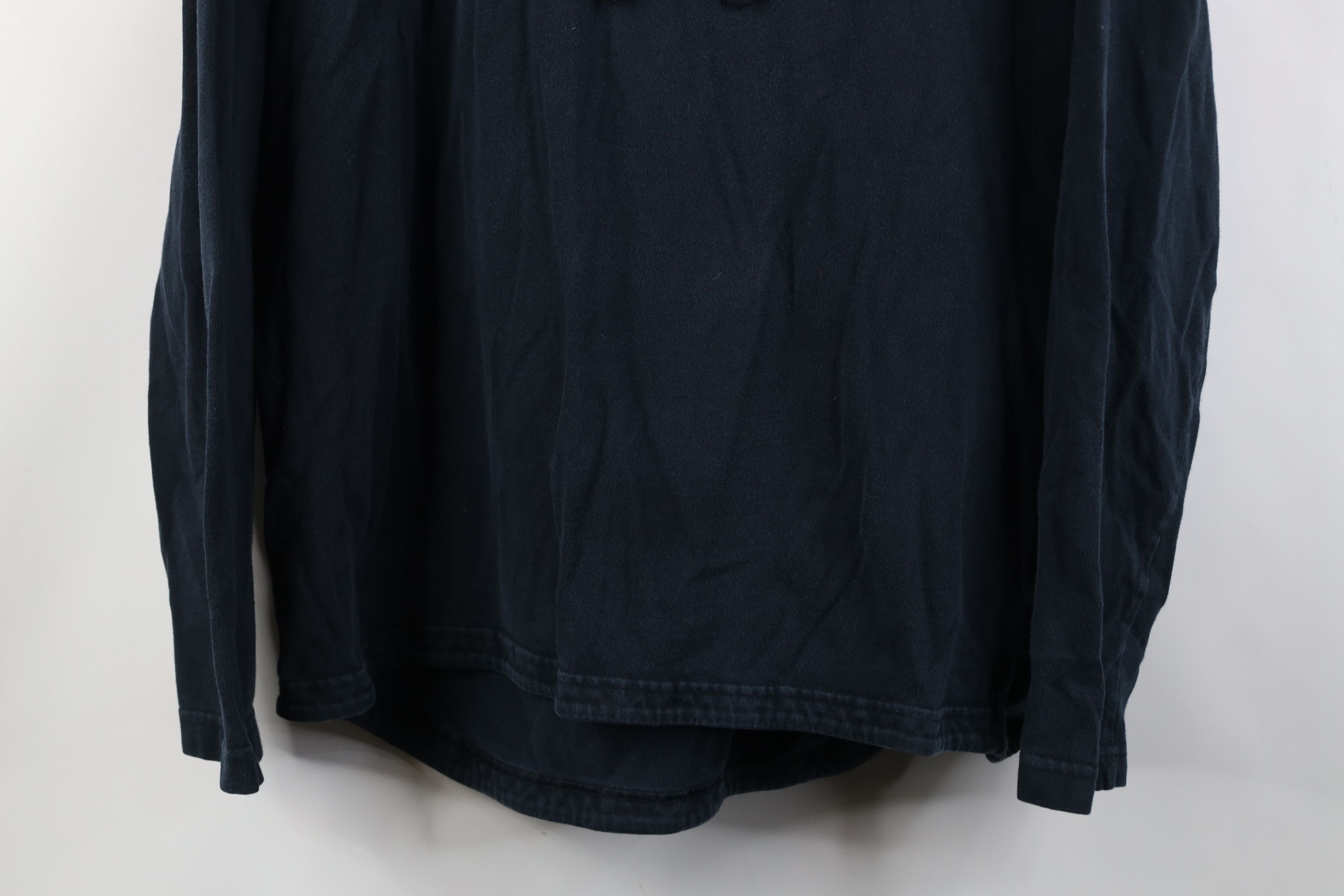 Nike Vintage Y2K Nike Ribbed Knit Hoodie T-Shirt Black Cotton Size US L / EU 52-54 / 3 - 3 Thumbnail