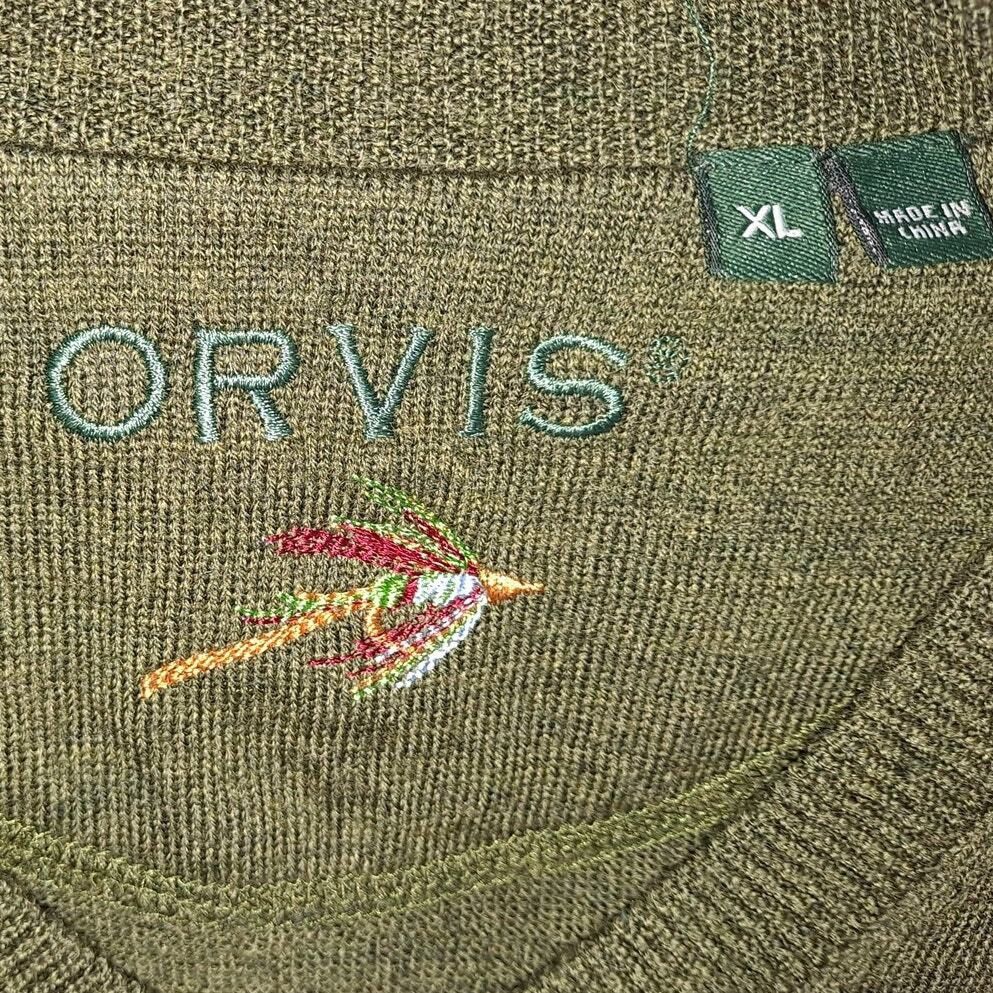 Orvis Orvis Merino Wool V Neck Green Sweater Vest Size XL Size US XL / EU 56 / 4 - 2 Thumbnail