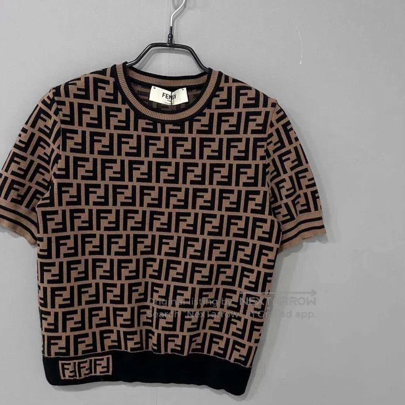 Fendi Fendi All-over print monogrammed knit short sleeve Size XS / US 0-2 / IT 36-38 - 2 Thumbnail