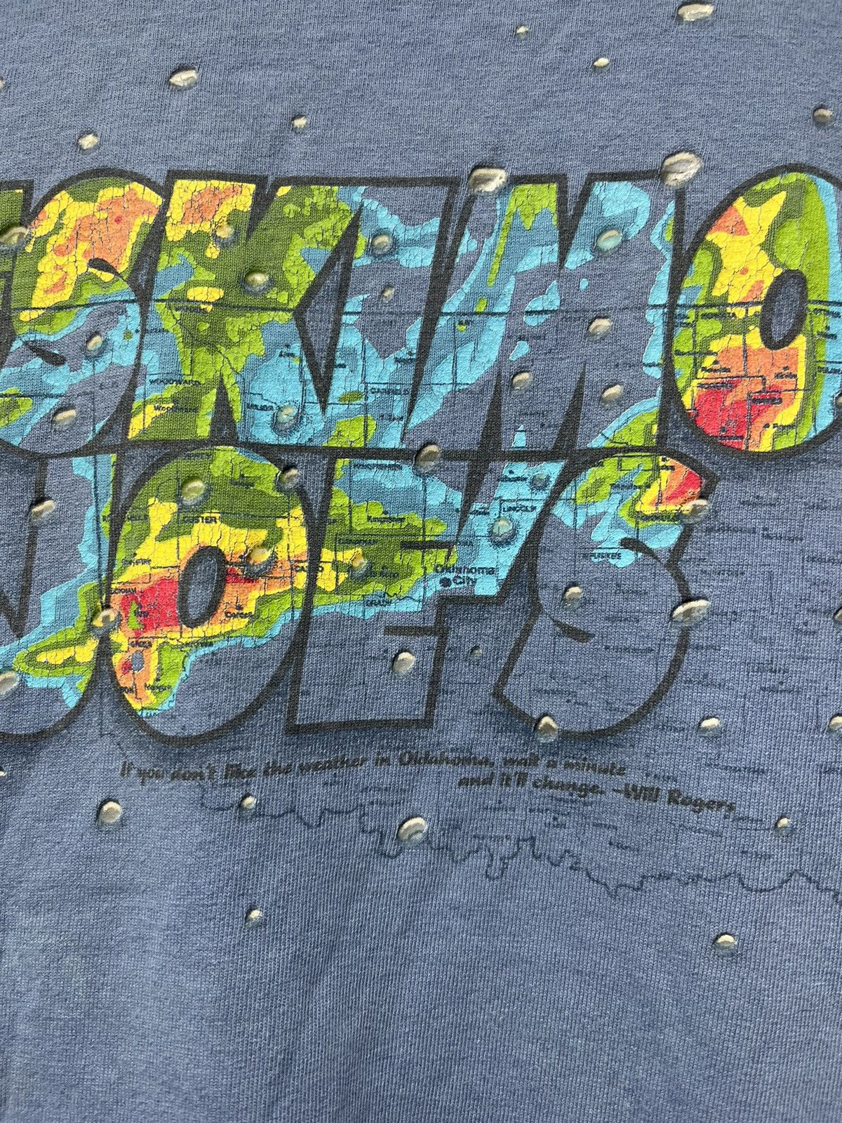 Vintage Eskimo Joes Oklahoma Wild Weather Storm Chasers Tshirt Size US XL / EU 56 / 4 - 5 Thumbnail