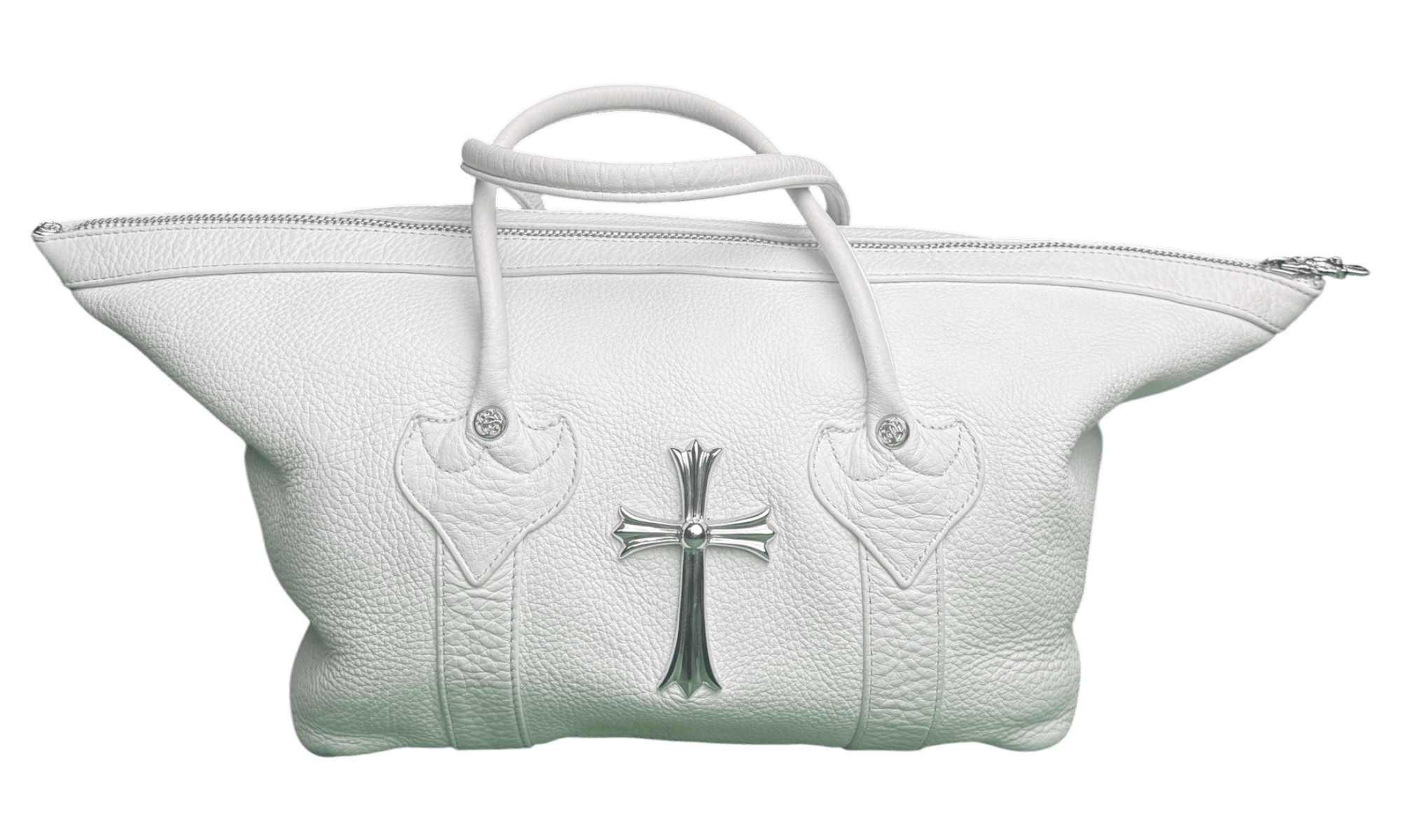 Chrome Hearts White Leather Monica Bag With Silver Cross Logo (Pre-Owned) Size ONE SIZE - 1 Thumbnail