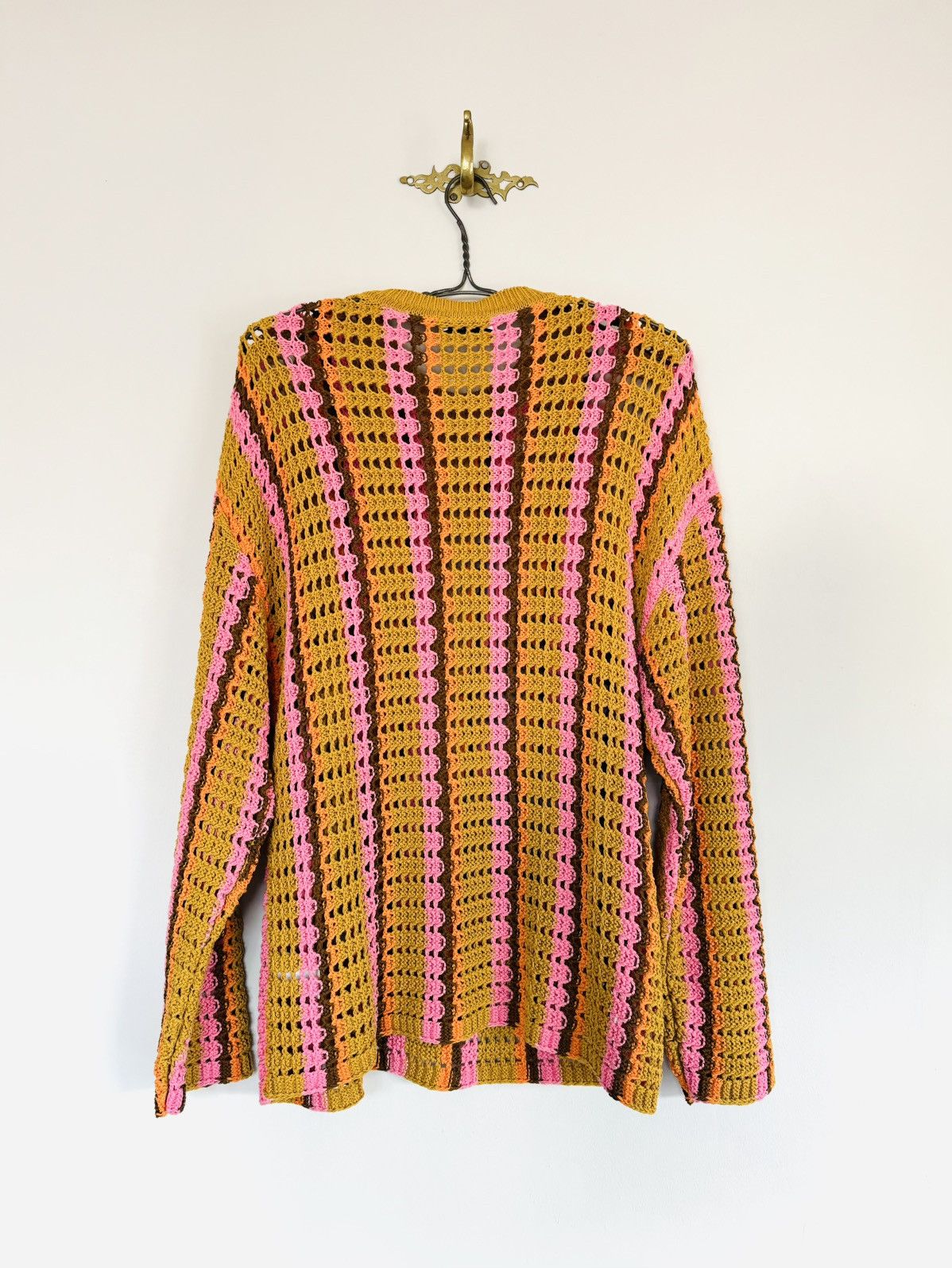 CMMN SWDN Cmmn Swdn Tan Elton crochet knit sweater sz M Size US M / EU 48-50 / 2 - 2 Thumbnail