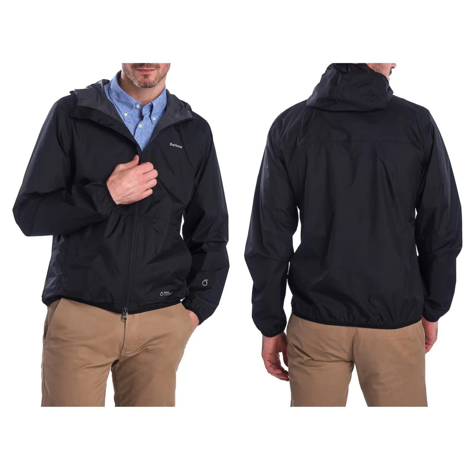 image of Barbour Grizedale Lightweight Jacket In Black (M), Men's (Size Medium)