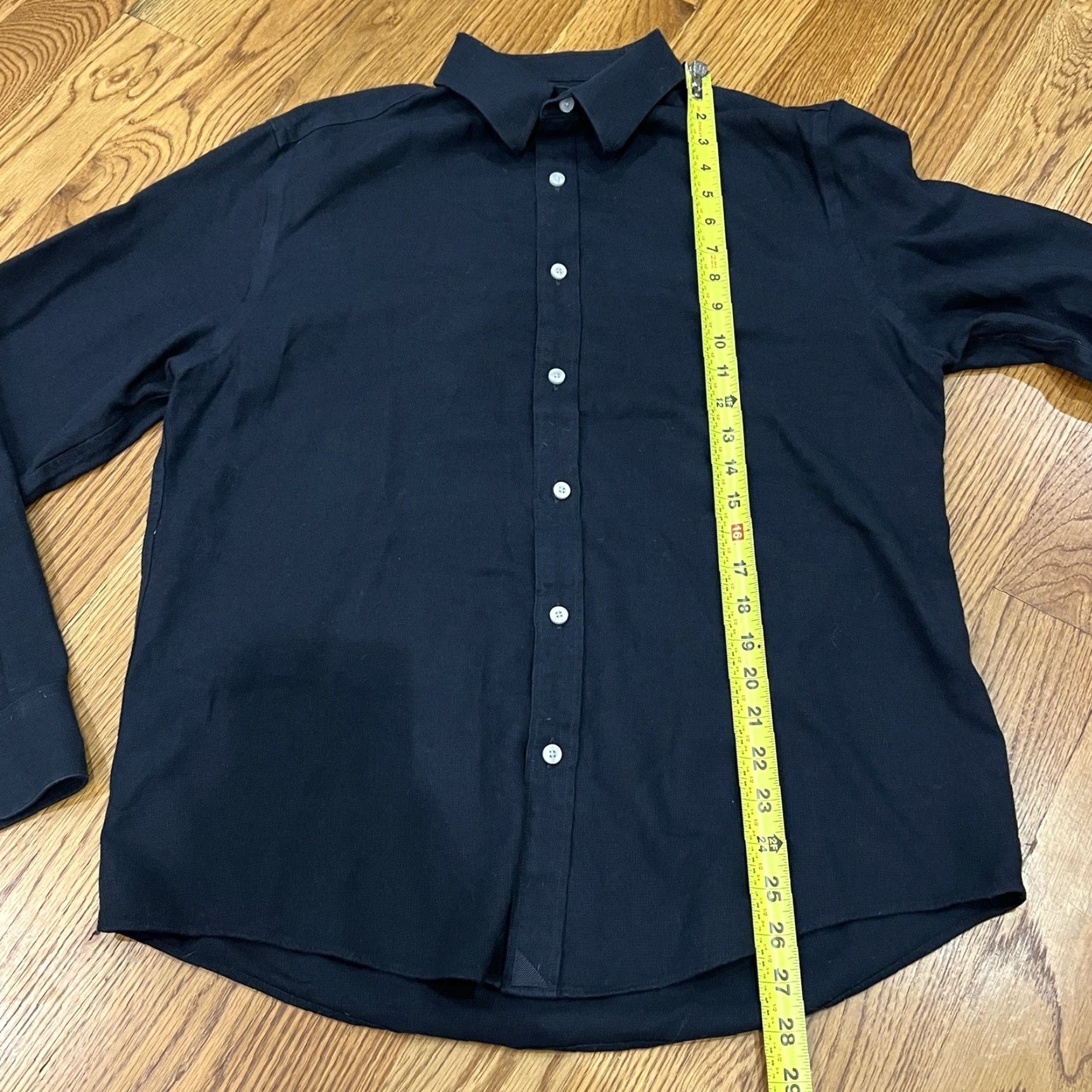 UNTUCKit UNTUCKit Black Button-Up Shirt Large Mens Long Sleeve 100% Cotton Classic Size US L / EU 52-54 / 3 - 7 Thumbnail