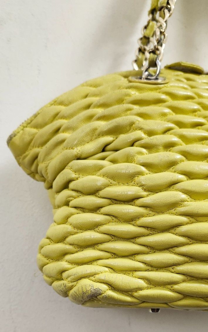 Other Paolo Masi Italy Woven Leather Tote Bag Yellow Leather Size ONE SIZE - 7 Thumbnail