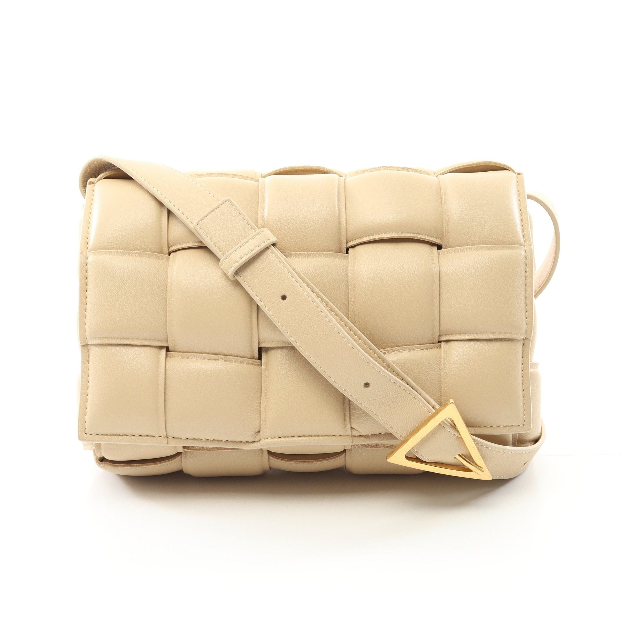 Bottega Veneta Bottega Veneta Padet Cassette Intrecciato Shoulder Bag Leather Beige Size ONE SIZE - 1 Thumbnail