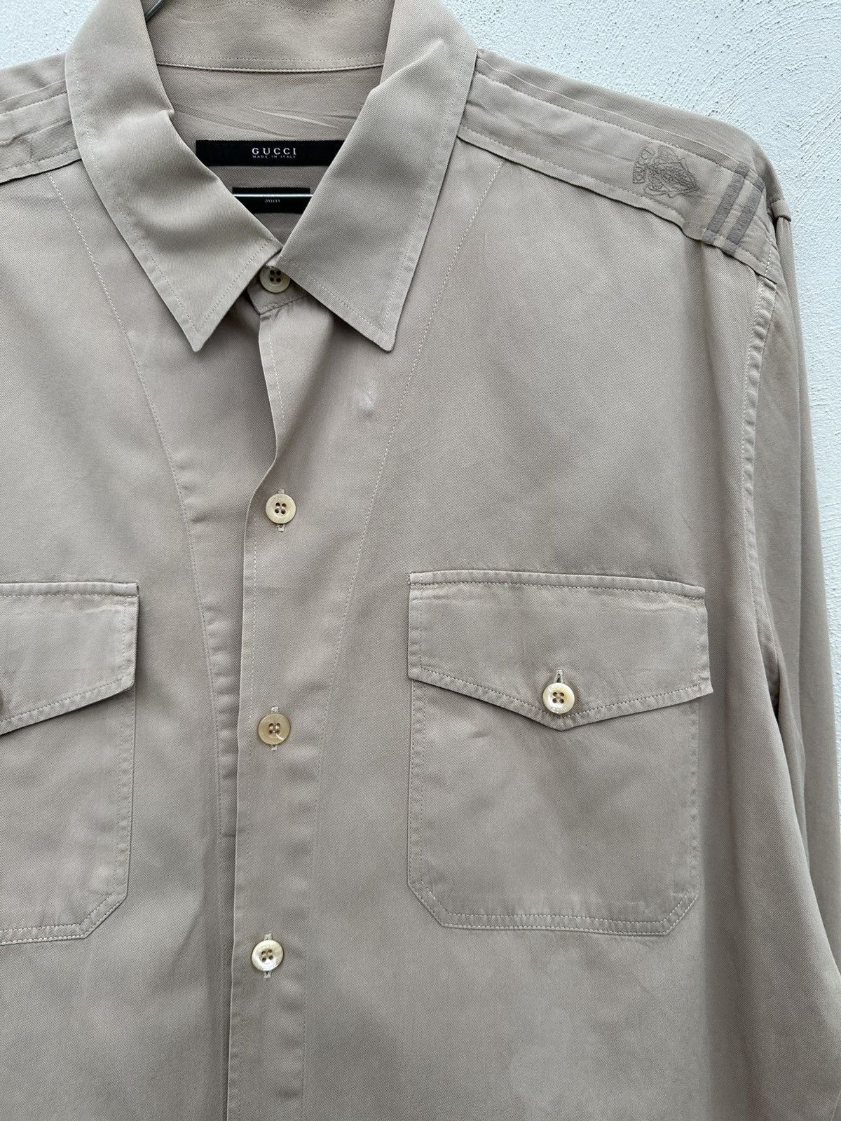 Gucci GUCCI Long Sleeve Shirt Slim Fit Size US L / EU 52-54 / 3 - 3 Thumbnail