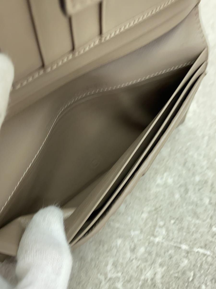 Fendi Fendi Leather Tri-Fold Wallet Beige Size ONE SIZE - 6 Thumbnail