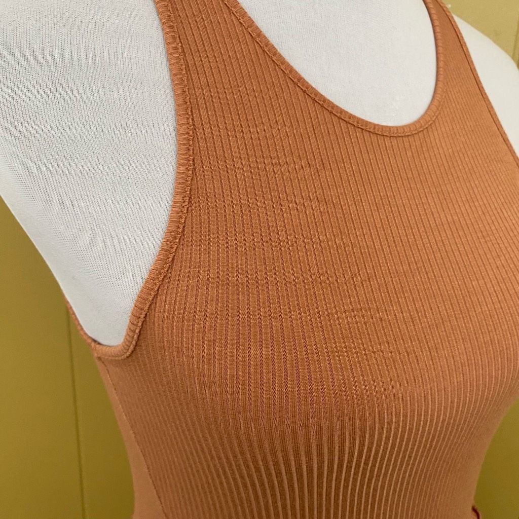 American Eagle Outfitters American Eagle women XS ribbed soft & sexy crop tank top tan Size XS / US 0-2 / IT 36-38 - 3 Thumbnail