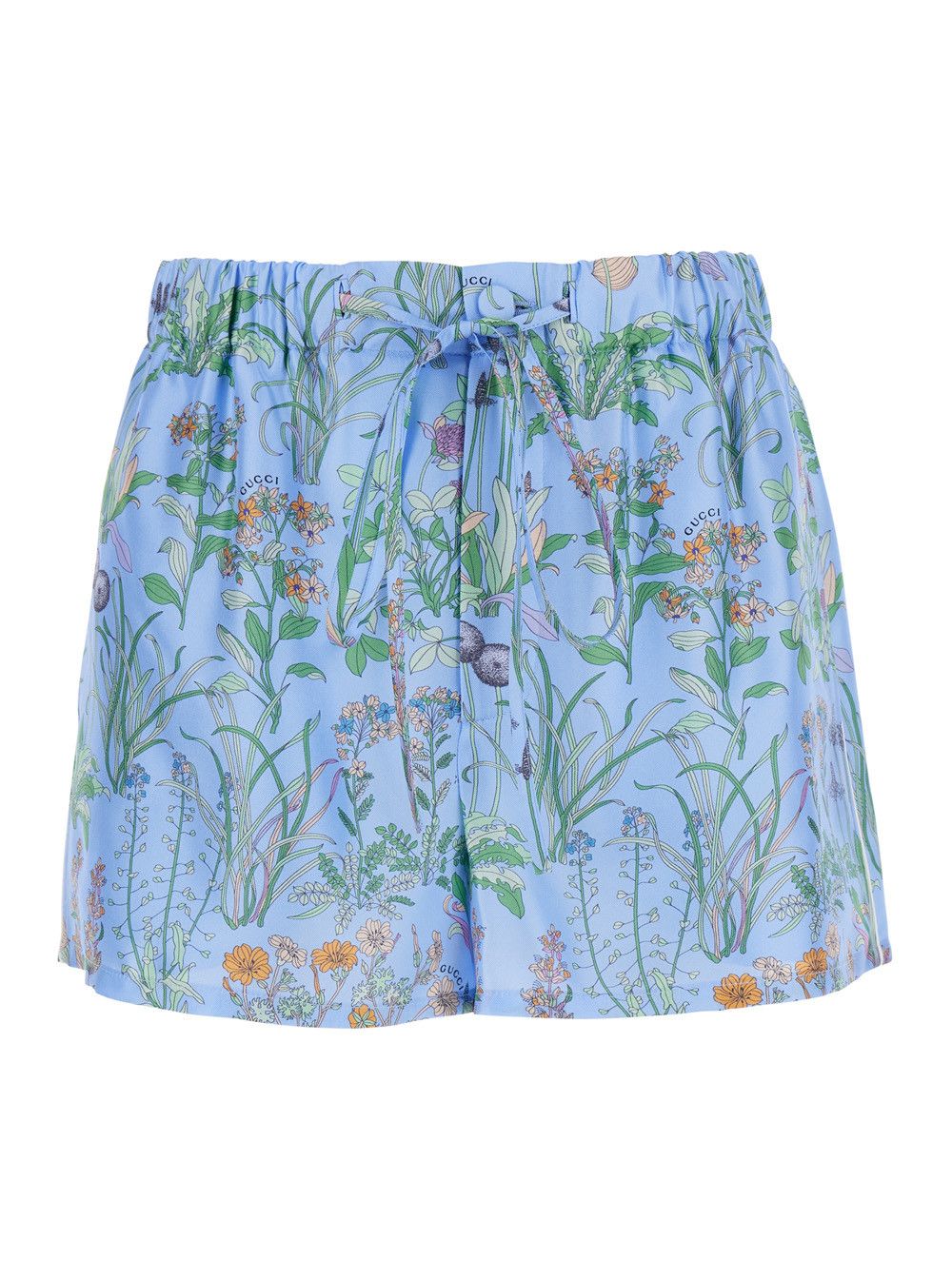 Gucci Blue Shorts 'Printed Silk Short' with Silk Print for Women Size 28" / US 6 / IT 42 - 1 Thumbnail