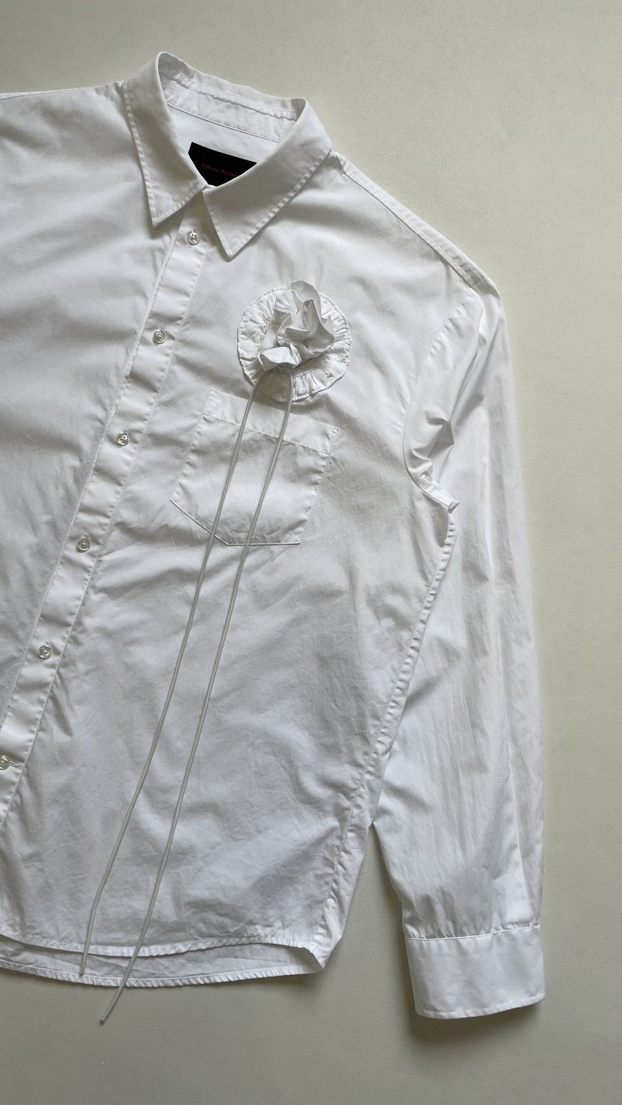 Simone Rocha White Cotton ‘3D Rosette Rose’ Shirt Size US L / EU 52-54 / 3 - 5 Thumbnail