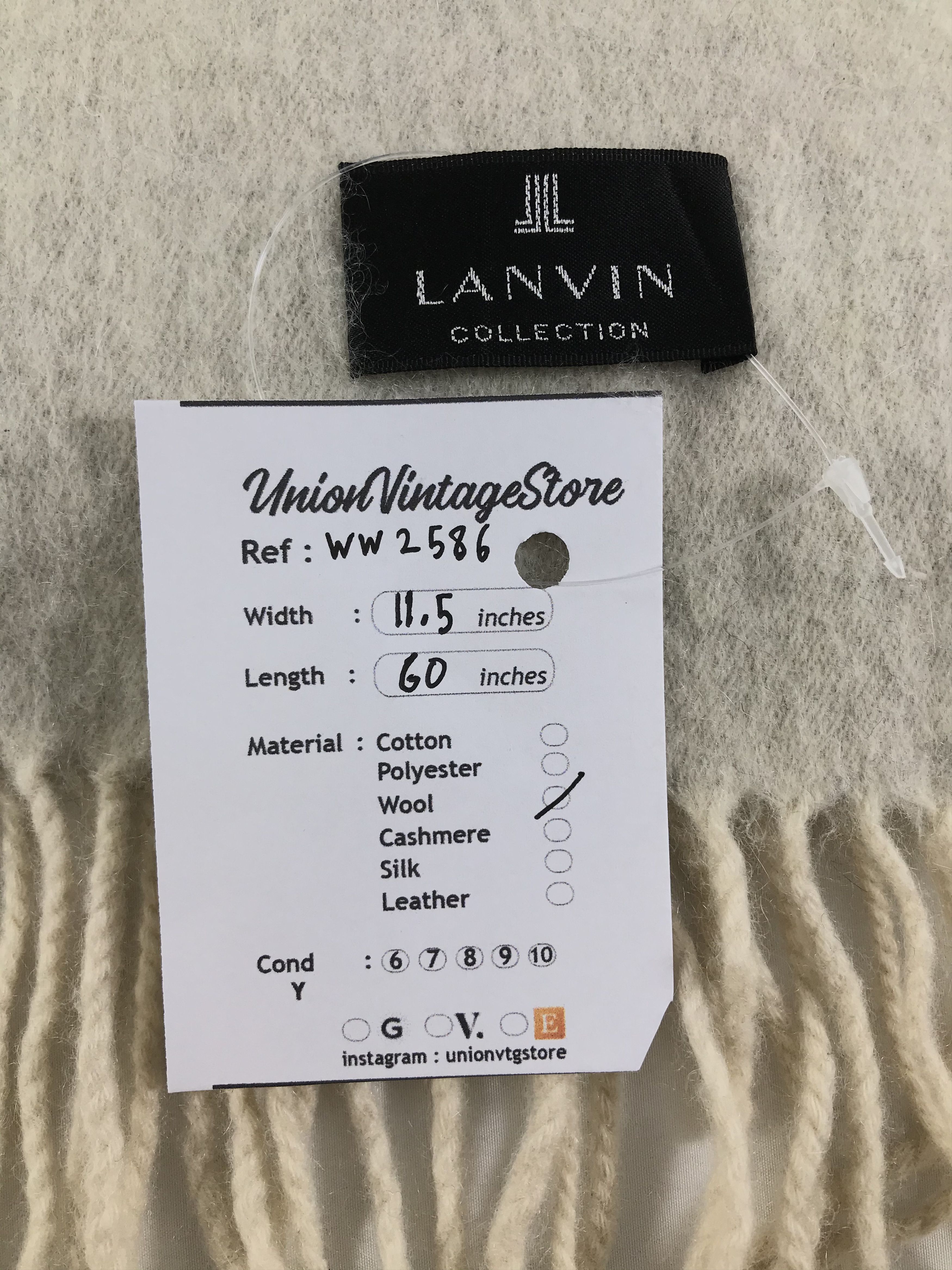 Lanvin × Vintage Lanvin Scarf / Muffler / Neckwear - WW2586 Size ONE SIZE - 4 Thumbnail