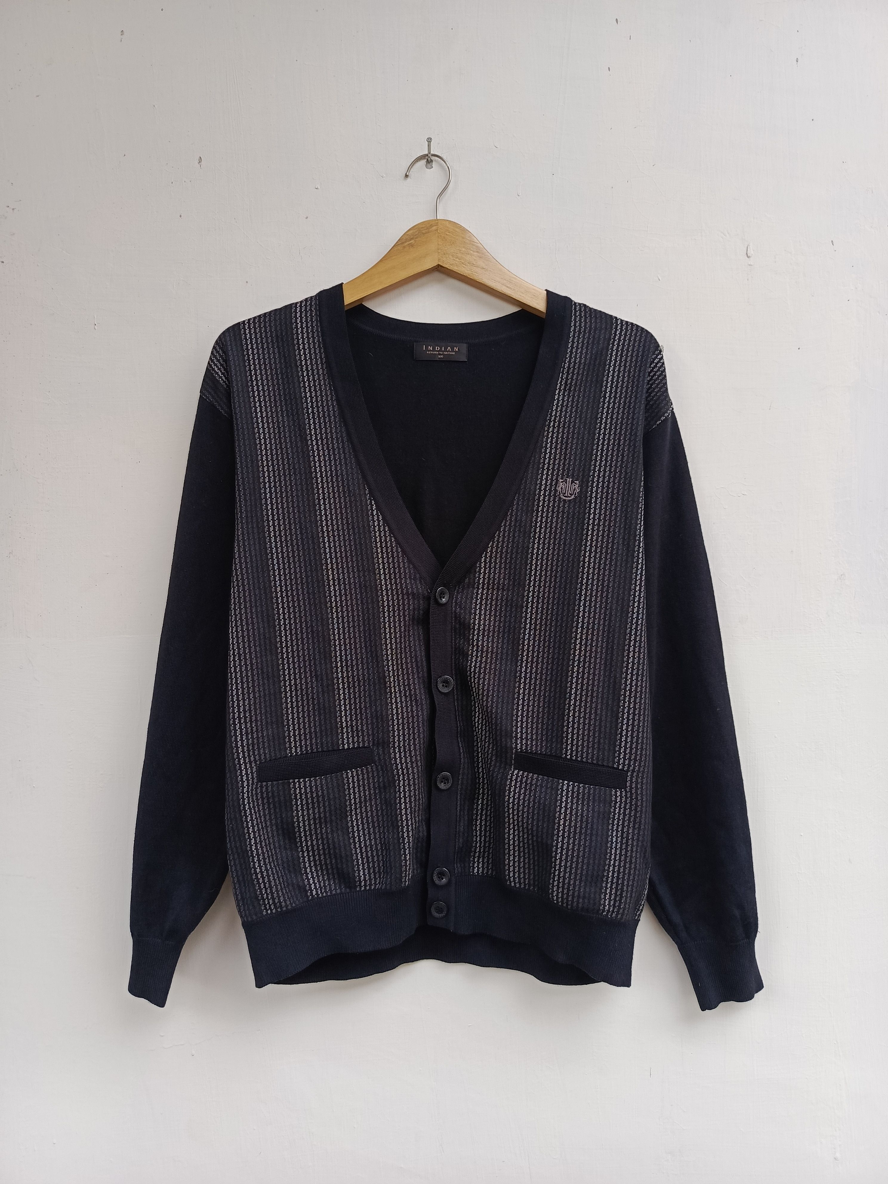 Japanese Brand Indian cardigan stripe patern Size US L / EU 52-54 / 3 - 1 Thumbnail
