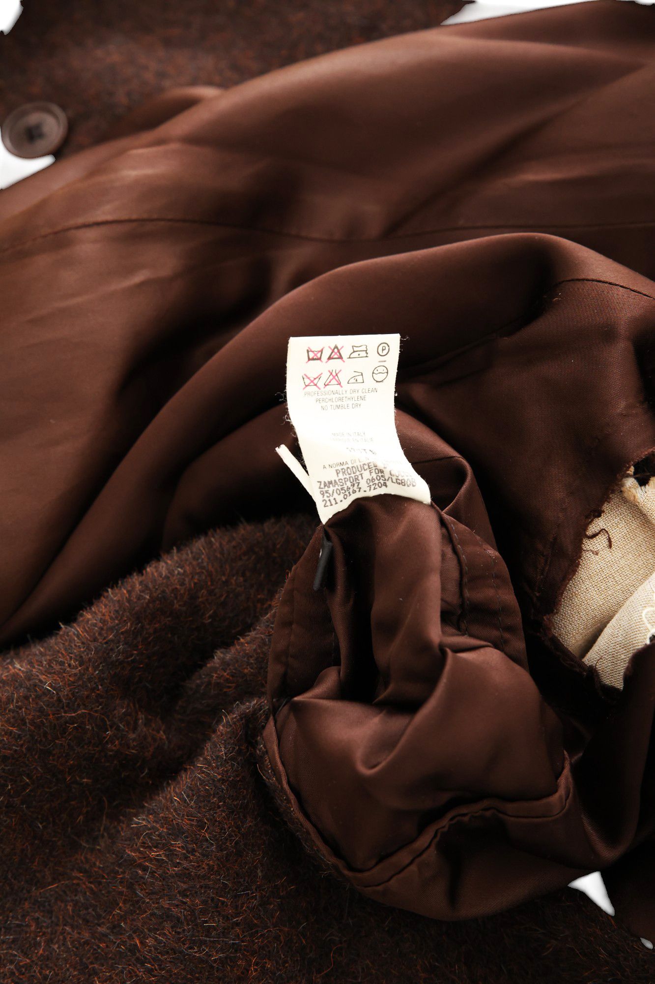 Gucci × Tom Ford F/W 1995 Alpaca Brown Double Breasted Coat Size XS / US 0-2 / IT 36-38 - 14 Thumbnail