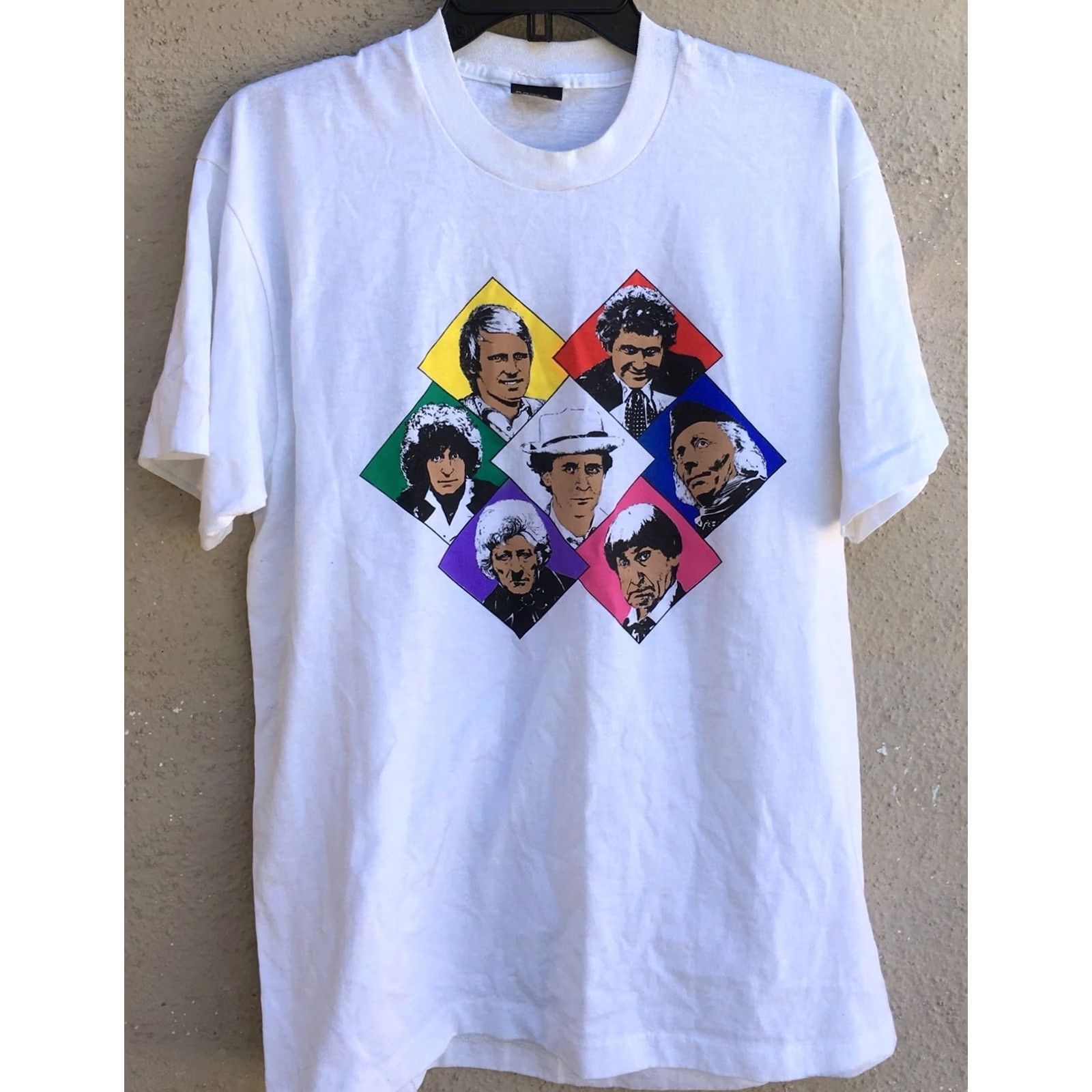 Vintage VINTAGE Screen Stars White Graphic Tee XL Men 1980s TShirt Public Television San Jose Celebrity Faces 80s Size US XL / EU 56 / 4 - 2 Thumbnail