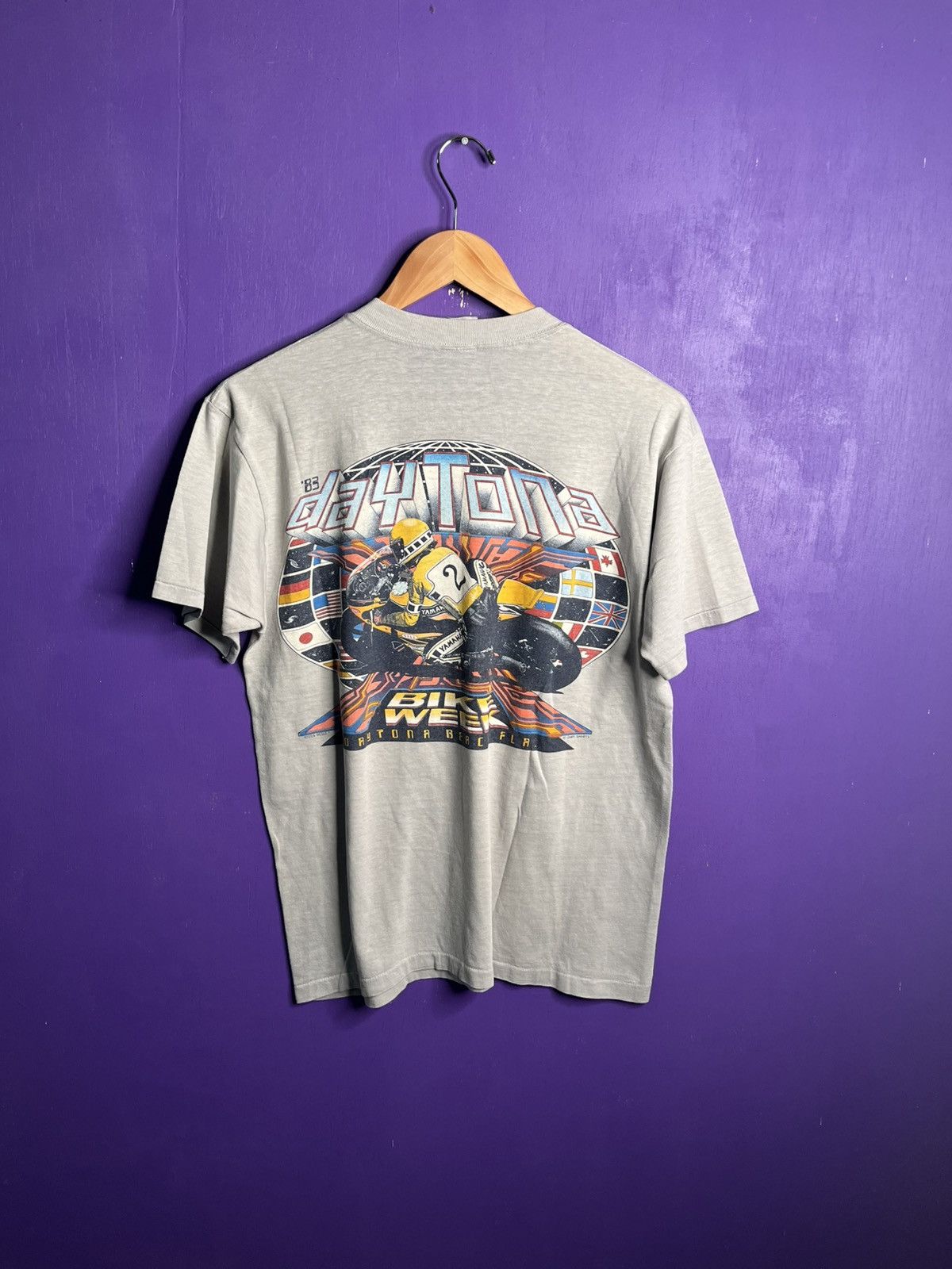 Vintage Vintage 1983 Daytona bike week racing t-shirt Size US M / EU 48-50 / 2 - 2 Thumbnail