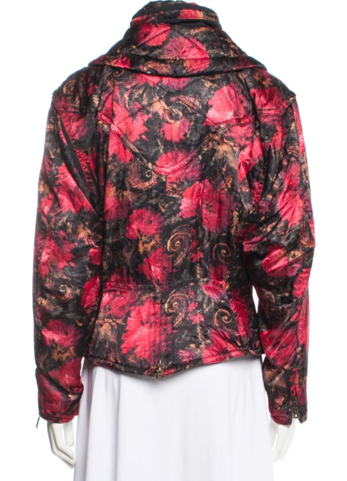 Bogner Bogner Floral Print Biker Jacket Size: XL Size XL / US 12-14 / IT 48-50 - 5 Thumbnail