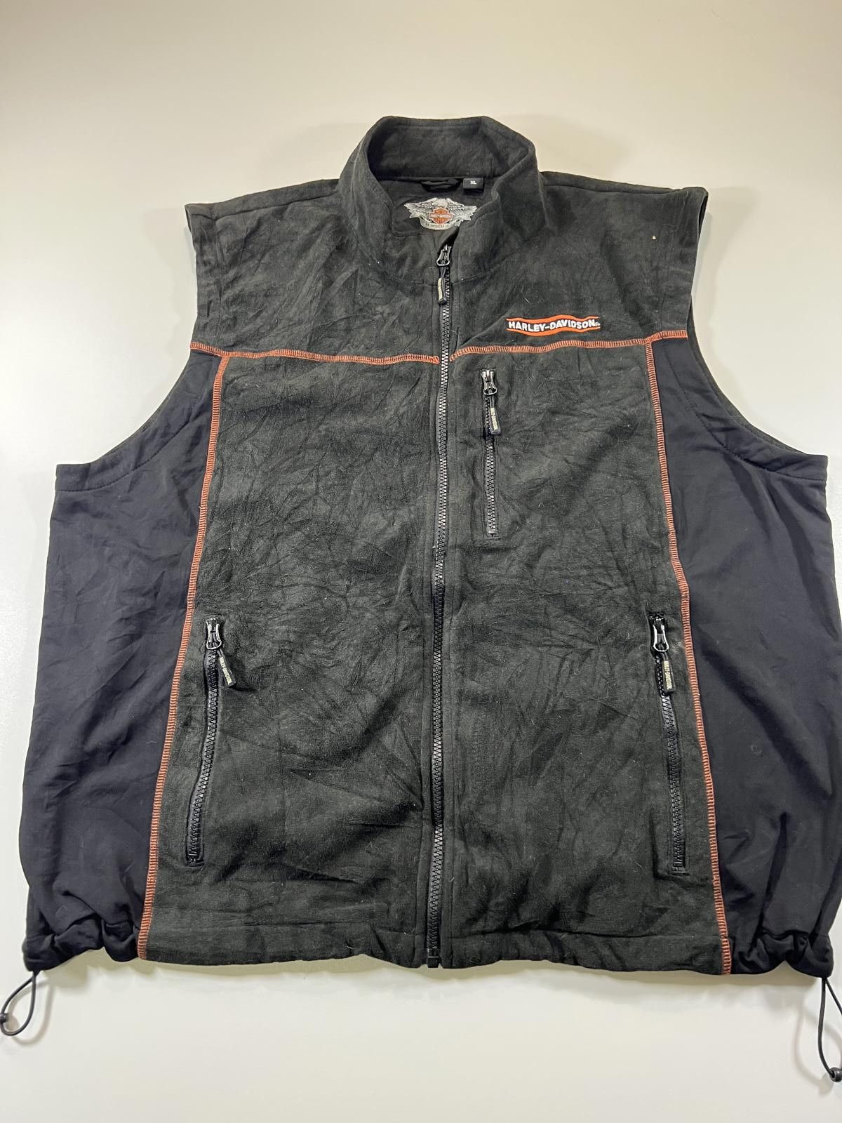 Harley Davidson Harley-Davidson Men's XL Black Fleece Vest Size US XL / EU 56 / 4 - 1 Thumbnail