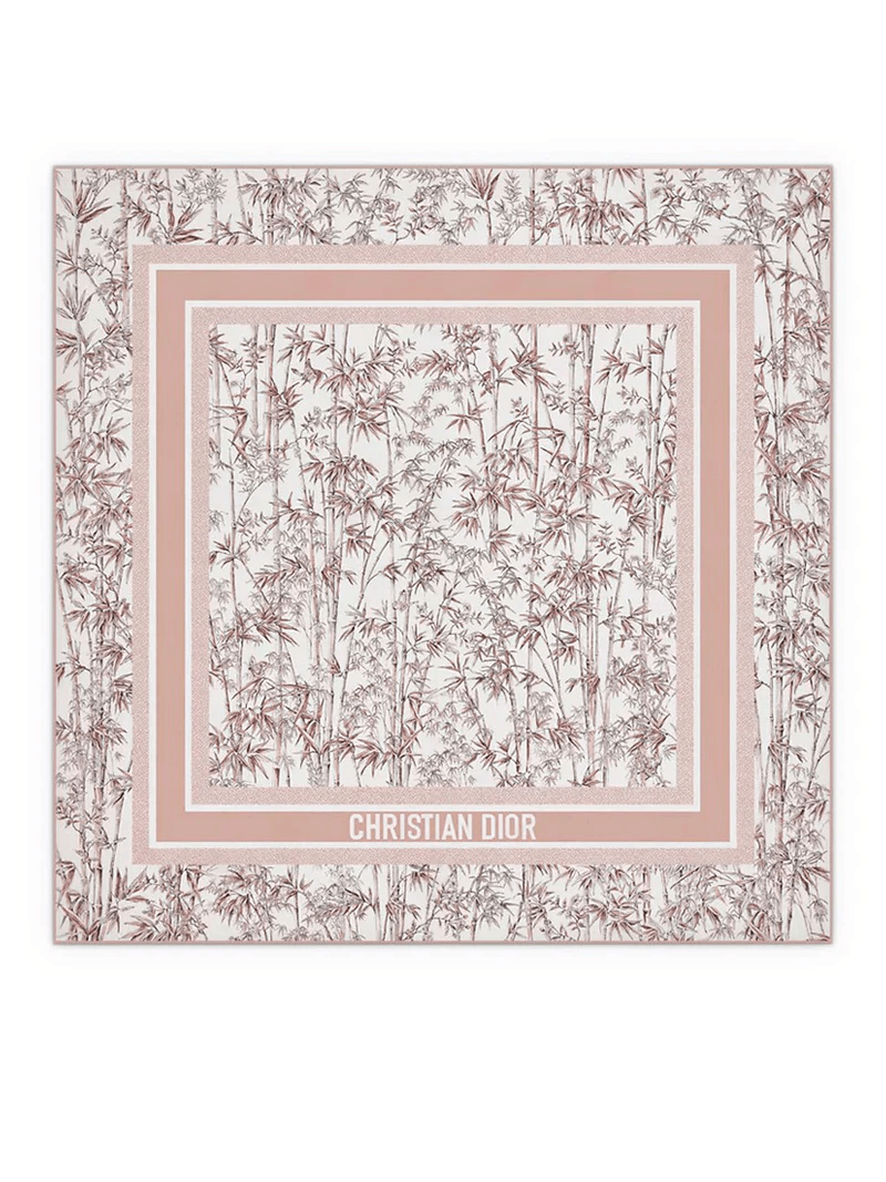 Dior DIOR $590 Pink Silk Scarf New & Authentic Size ONE SIZE - 3 Thumbnail