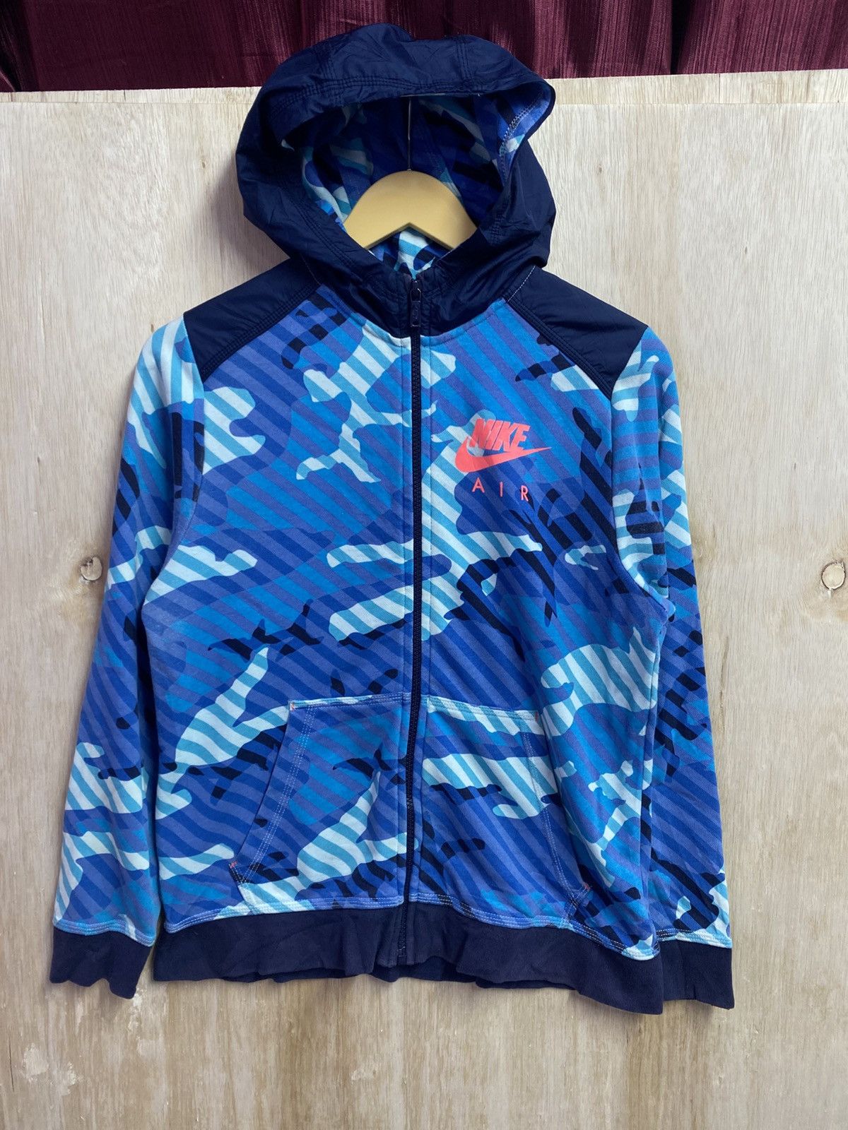 Nike Nike Hoodie YA76 Camo BF FZ in Blue Lagoon/Obsidian Crimson Size US S / EU 44-46 / 1 - 1 Thumbnail