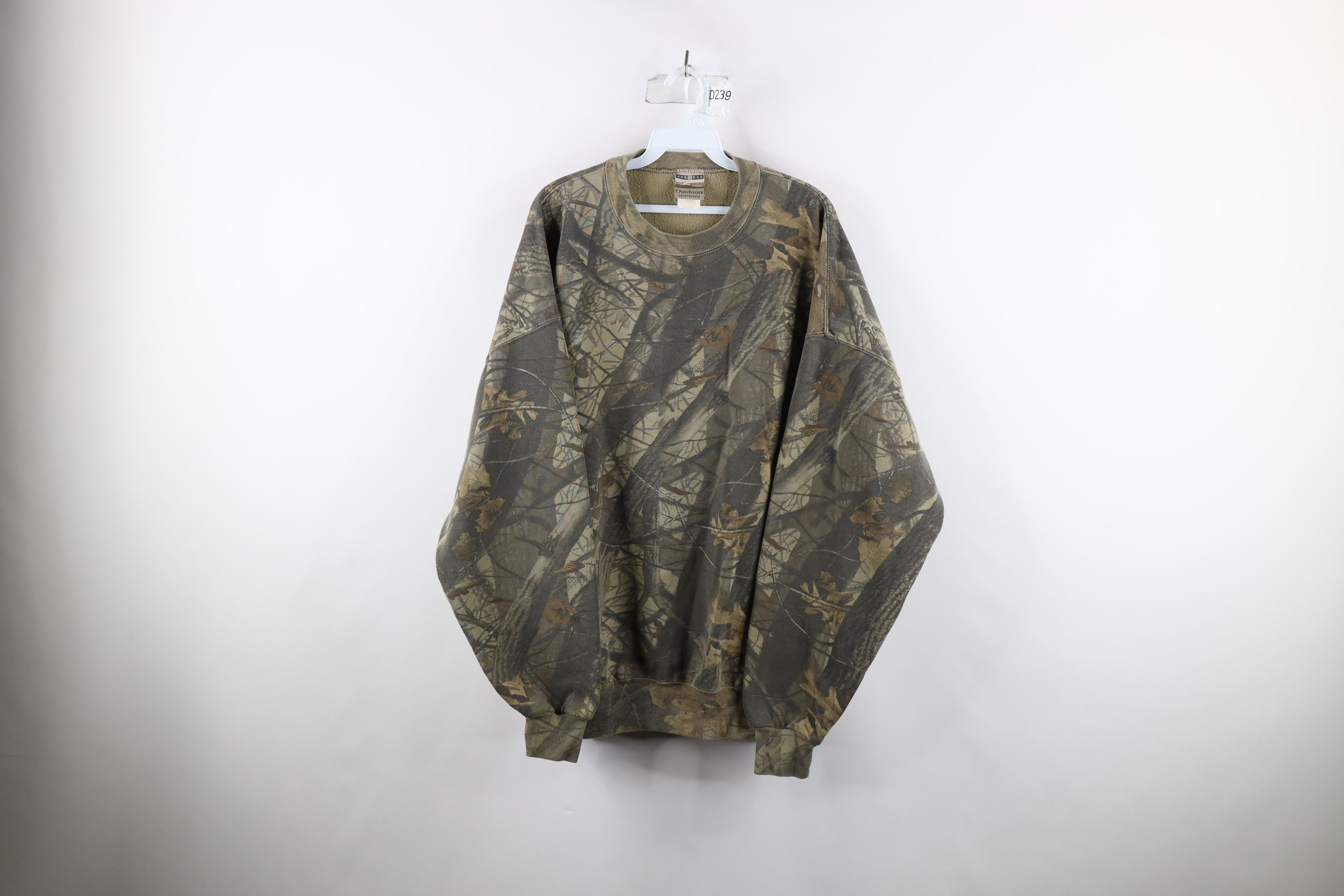 image of Vintage VTG 90's Streetwear Camouflage Crewneck Sweatshirt Usa, Men's (Size XL)