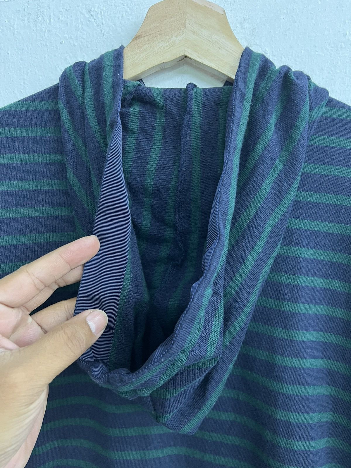 Sacai SACAI HALFZIP STRIPED HOODIE Size US M / EU 48-50 / 2 - 12 Thumbnail