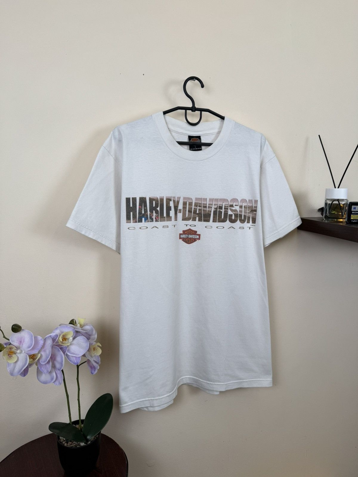 Harley Davidson Vintage Harley Davidson T shirt Biker USA White L Streetwear Size US XL / EU 56 / 4 - 6 Thumbnail