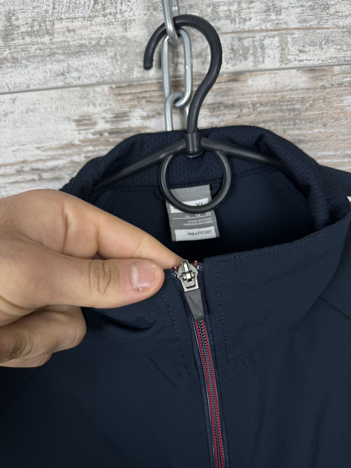 Nike Mens Vintage Nike track jacket navy swoosh drill Olympic Size US L / EU 52-54 / 3 - 8 Thumbnail