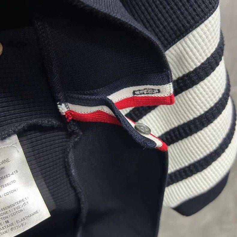 Thom Browne Thom browne The latest blue waffle cuff pattern logo short Size US XXL / EU 58 / 5 - 5 Thumbnail