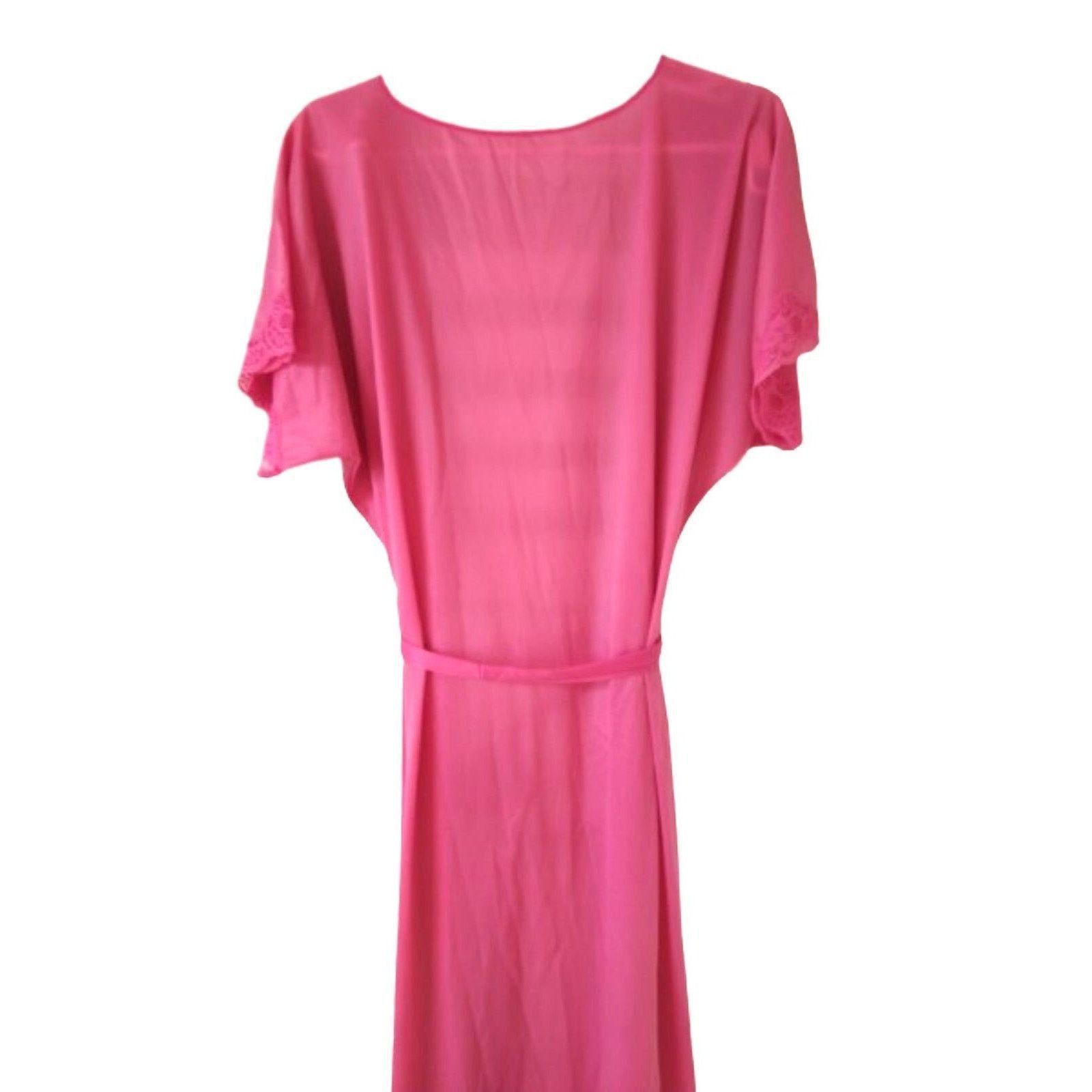 The Unbranded Brand Pink lace trim maxi nightgown L Size L / US 10 / IT 46 - 3 Thumbnail