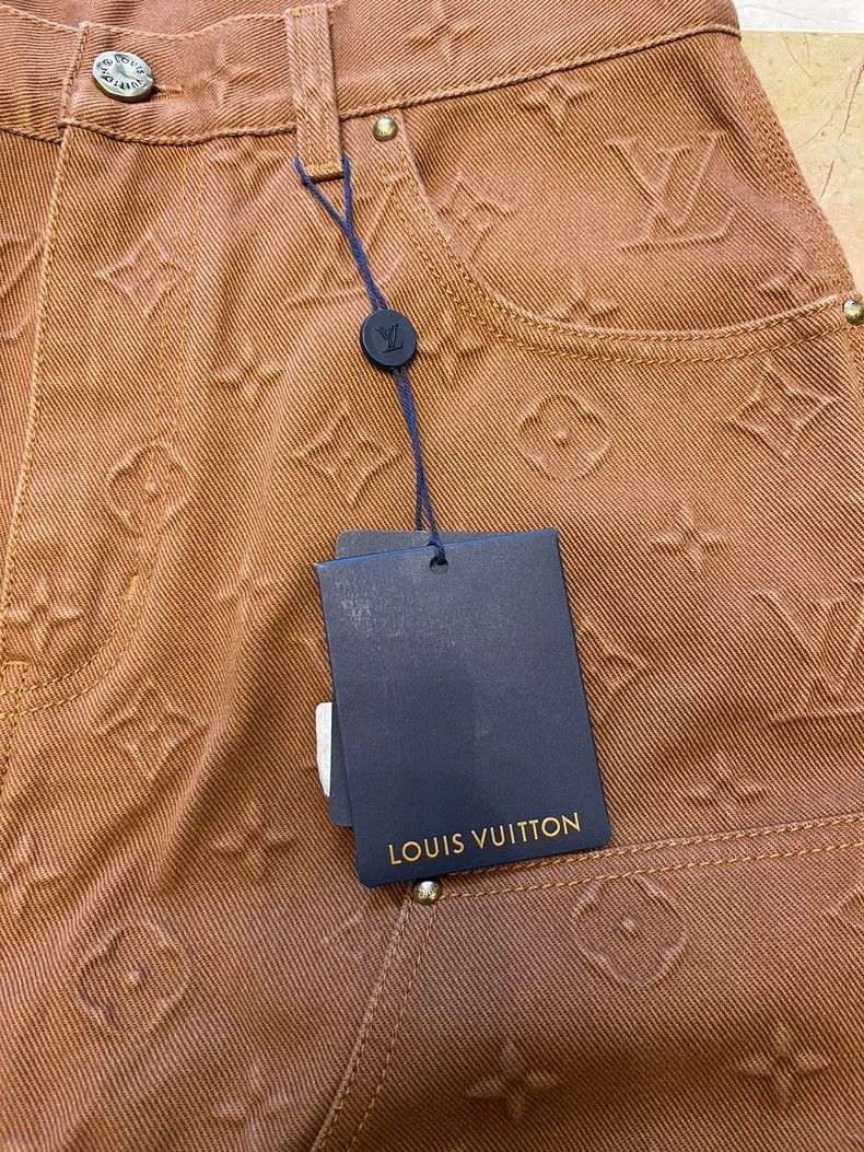 Louis Vuitton Louis Vuitton 21 Fw Orange monogrammed Logo print cargo pan Size US 32 / EU 48 - 5 Thumbnail