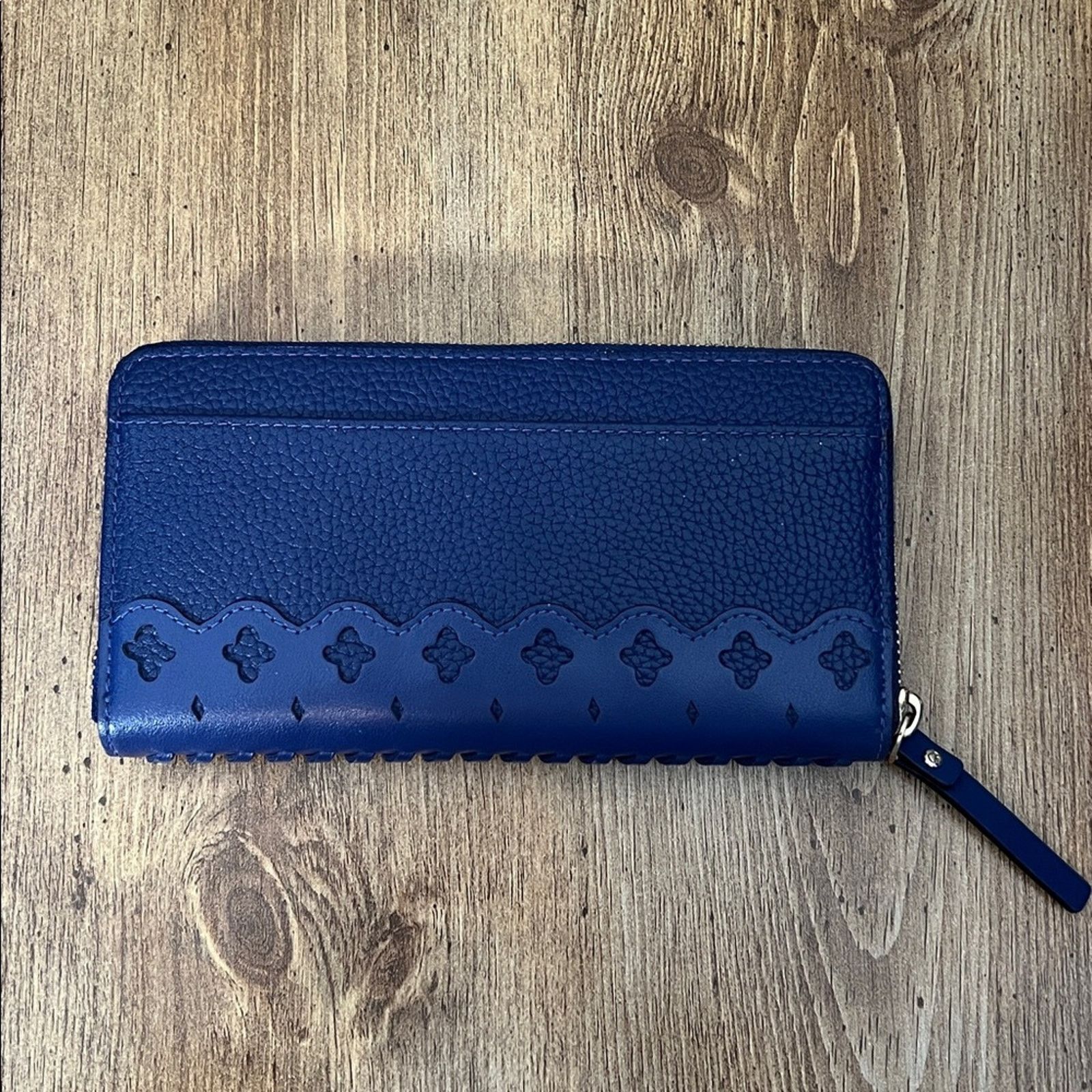 Kate Spade Kate Spade Neda Market Street Accordion Wallet Blue Leather Size ONE SIZE - 2 Thumbnail
