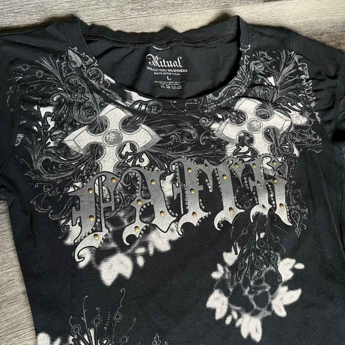Affliction × Vintage Vintage 2000s Ritual Affliction Style Studded Faith Logo Tee Size M / US 6-8 / IT 42-44 - 2 Thumbnail