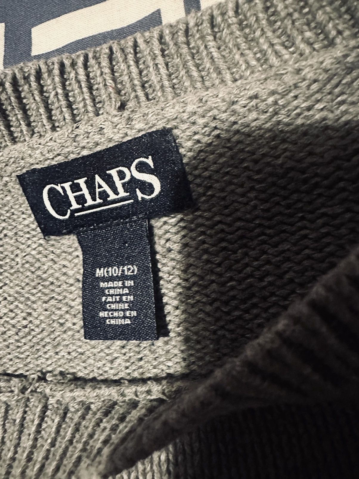 Chaps Ralph Lauren × Vintage VINTAGE Ralph Lauren Chaps Knit royal grey jumper Size US M / EU 48-50 / 2 - 6 Thumbnail