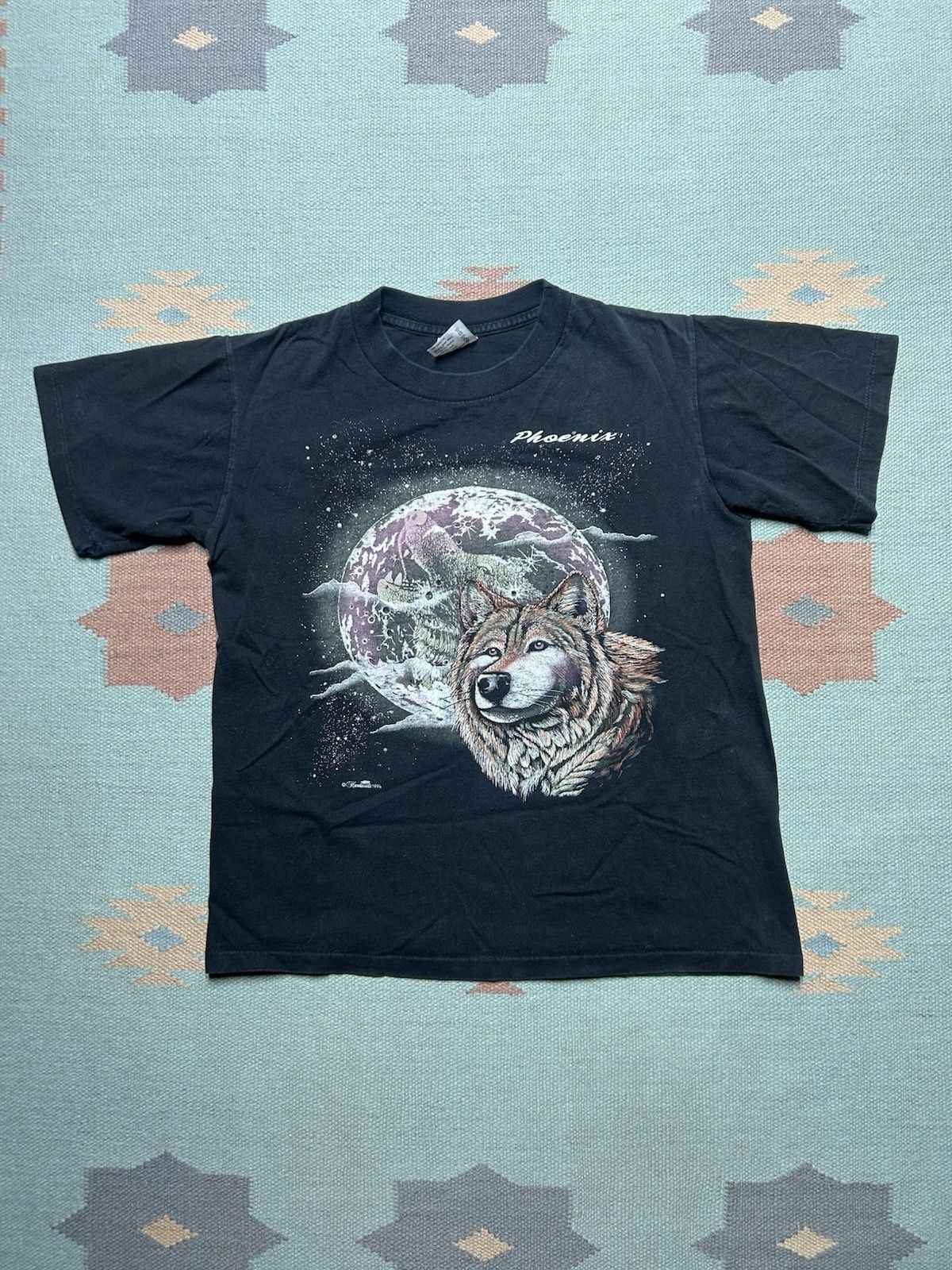 Vintage VTG 90s t shirt wolf animal nature moon Phoenix Arizona M Size US M / EU 48-50 / 2 - 1 Thumbnail