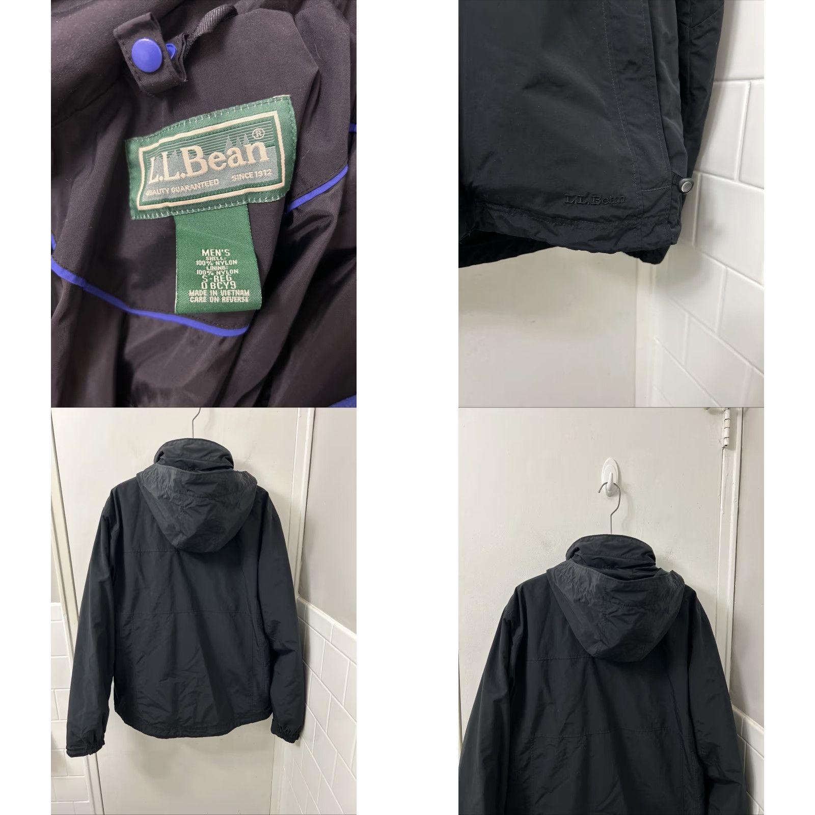 Vintage VTG LL Bean 3-in-1 Jacket Mens Small Black Blue Trail Fleece Liner 0BCY9 Size US S / EU 44-46 / 1 - 8 Thumbnail