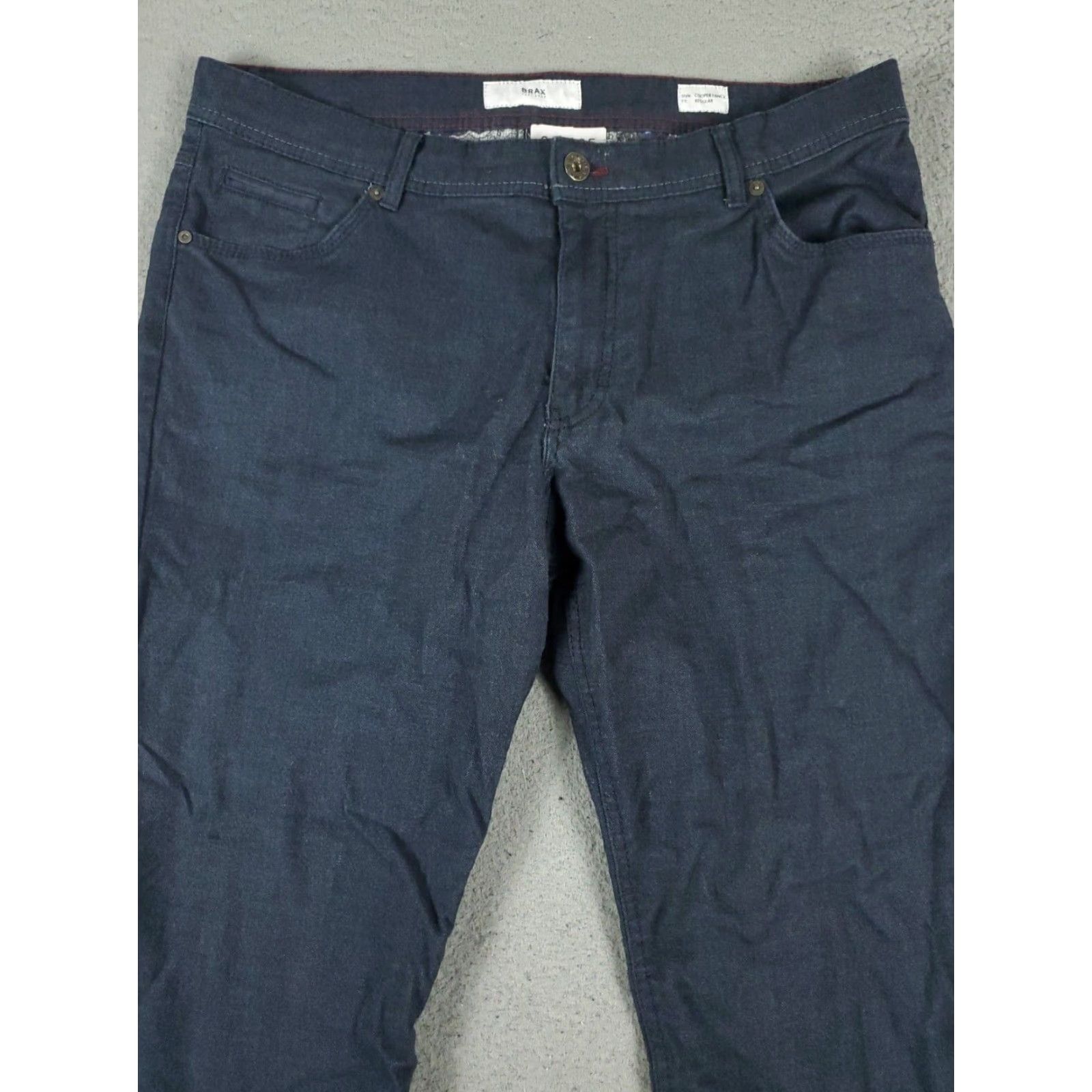 BRAX Mens Brax Cooper Blue Straight Leg 36x28 Denim Jeans Pants Size US 36 / EU 52 - 2 Thumbnail