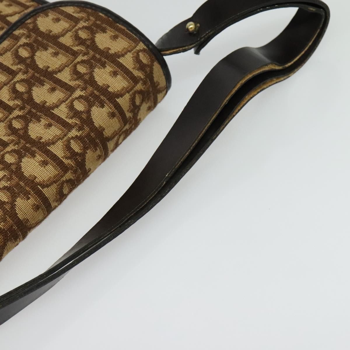 Dior DIOR Trotter Canvas Shoulder Bag Brown Gold Size ONE SIZE - 7 Thumbnail