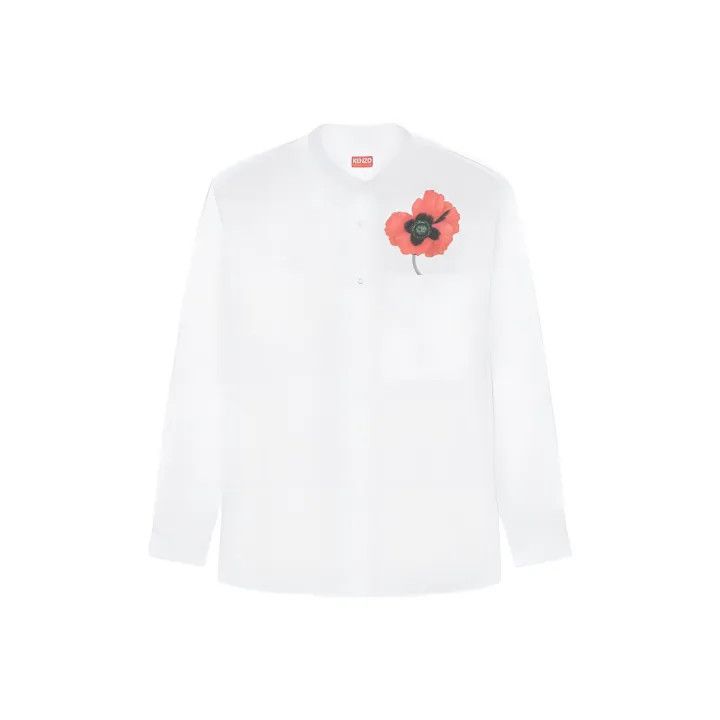 Kenzo Kenzo Flower Pattern Long Sleeve Shirt for Men 0079 Size US M / EU 48-50 / 2 - 1 Thumbnail